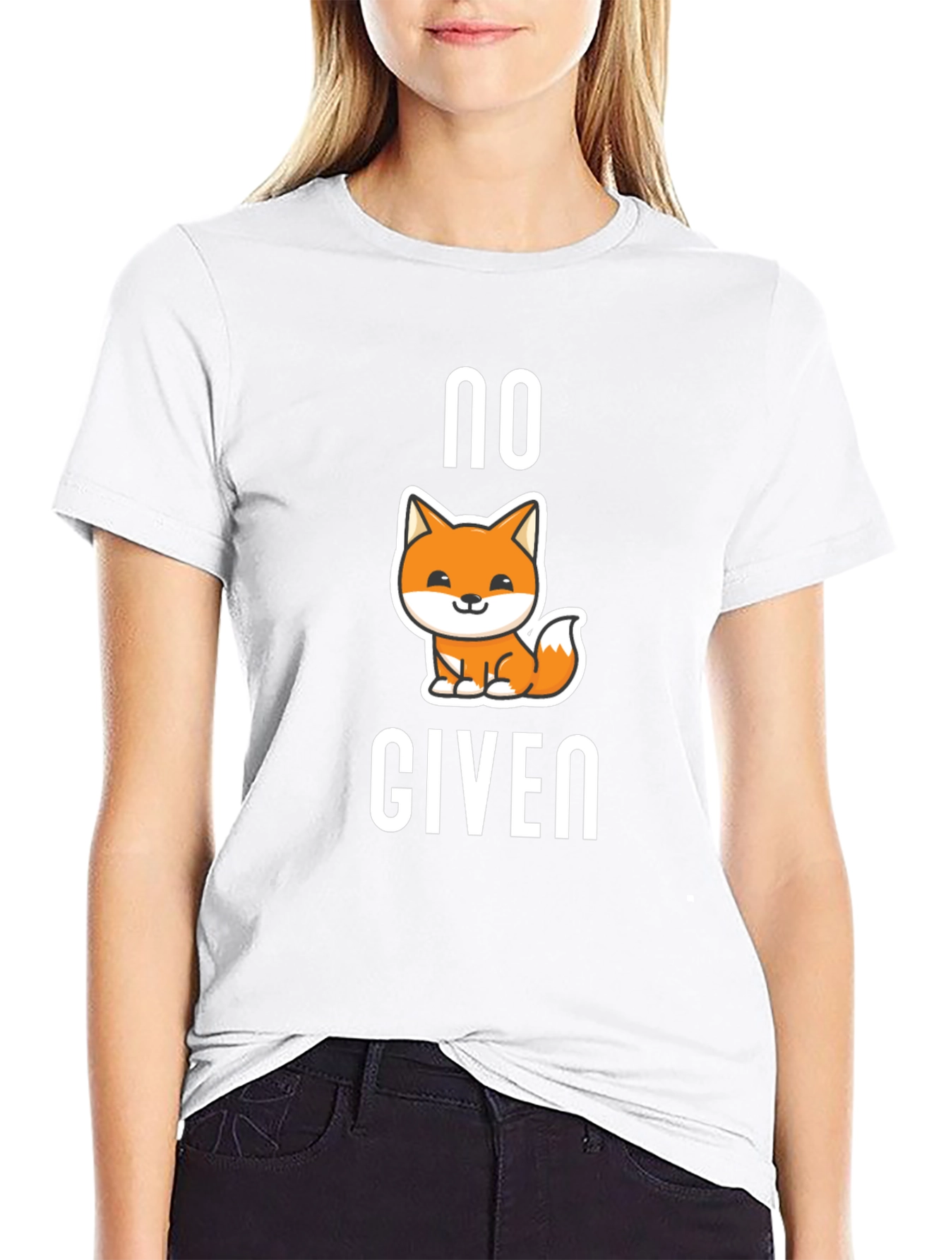 No Fox Given T-Shirt - Black Funny Casual