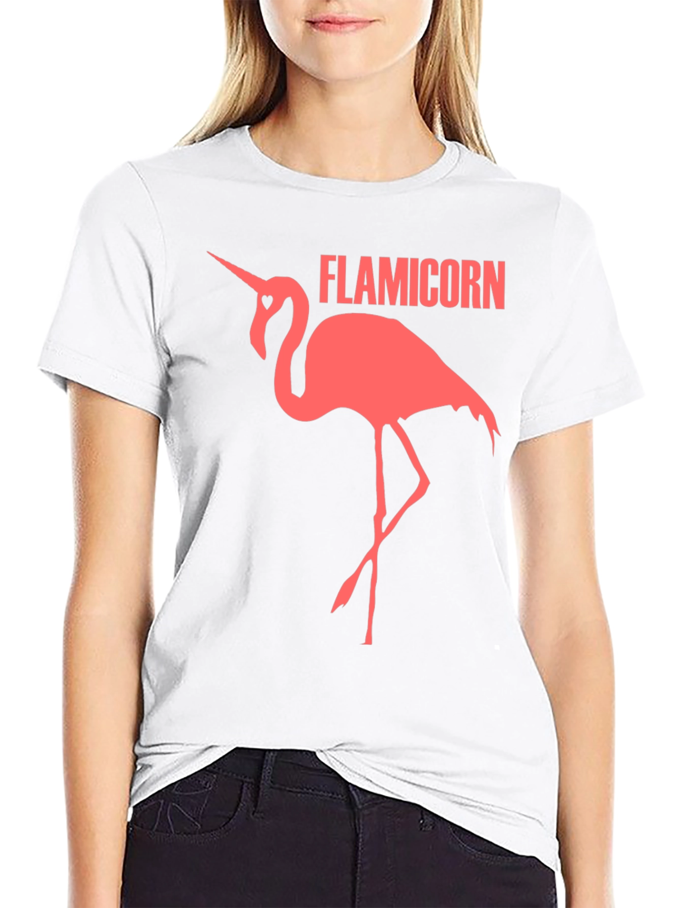 Flamicorn Graphic Tee - Black Cotton