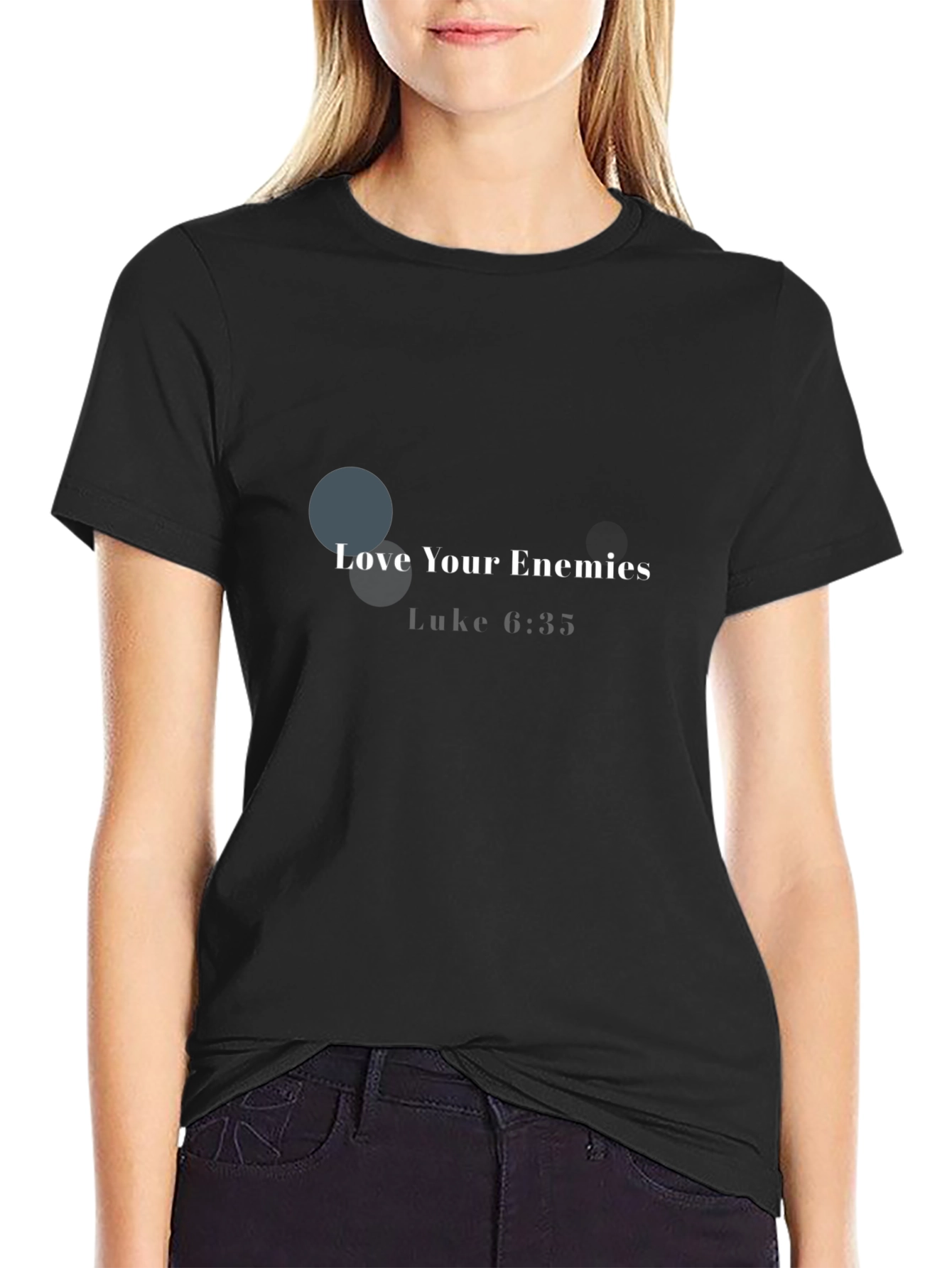 Love Your Enemies Black Graphic Tee