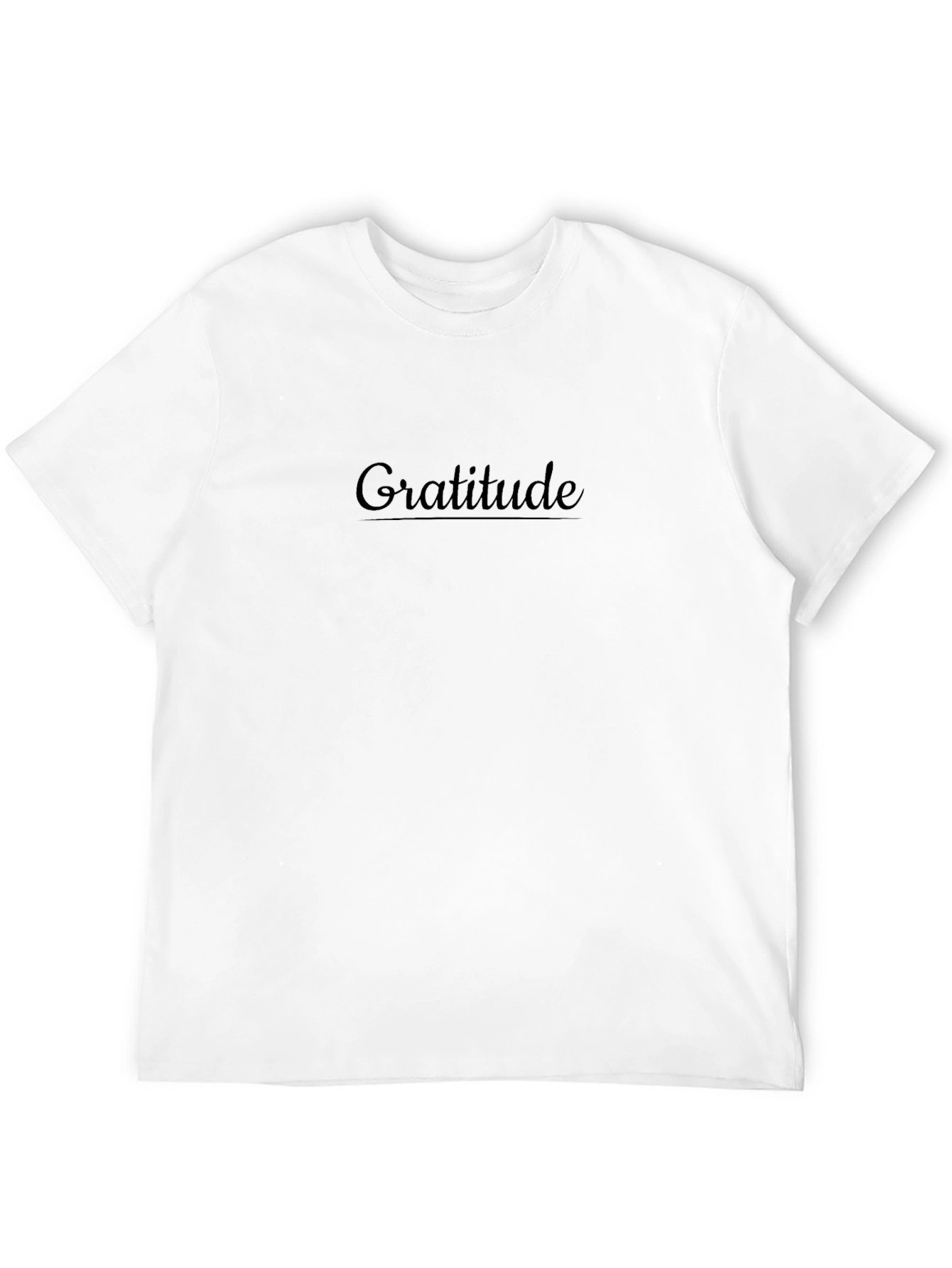 Gratitude Black Graphic Tee - Stylish Comfort