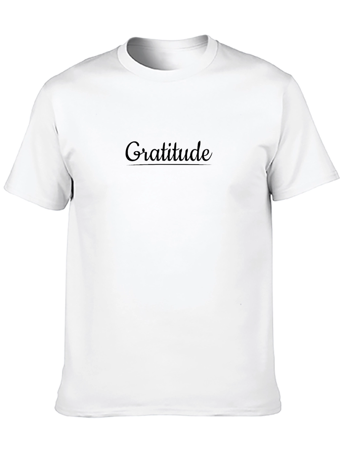 Gratitude Black Graphic Tee - Stylish Comfort