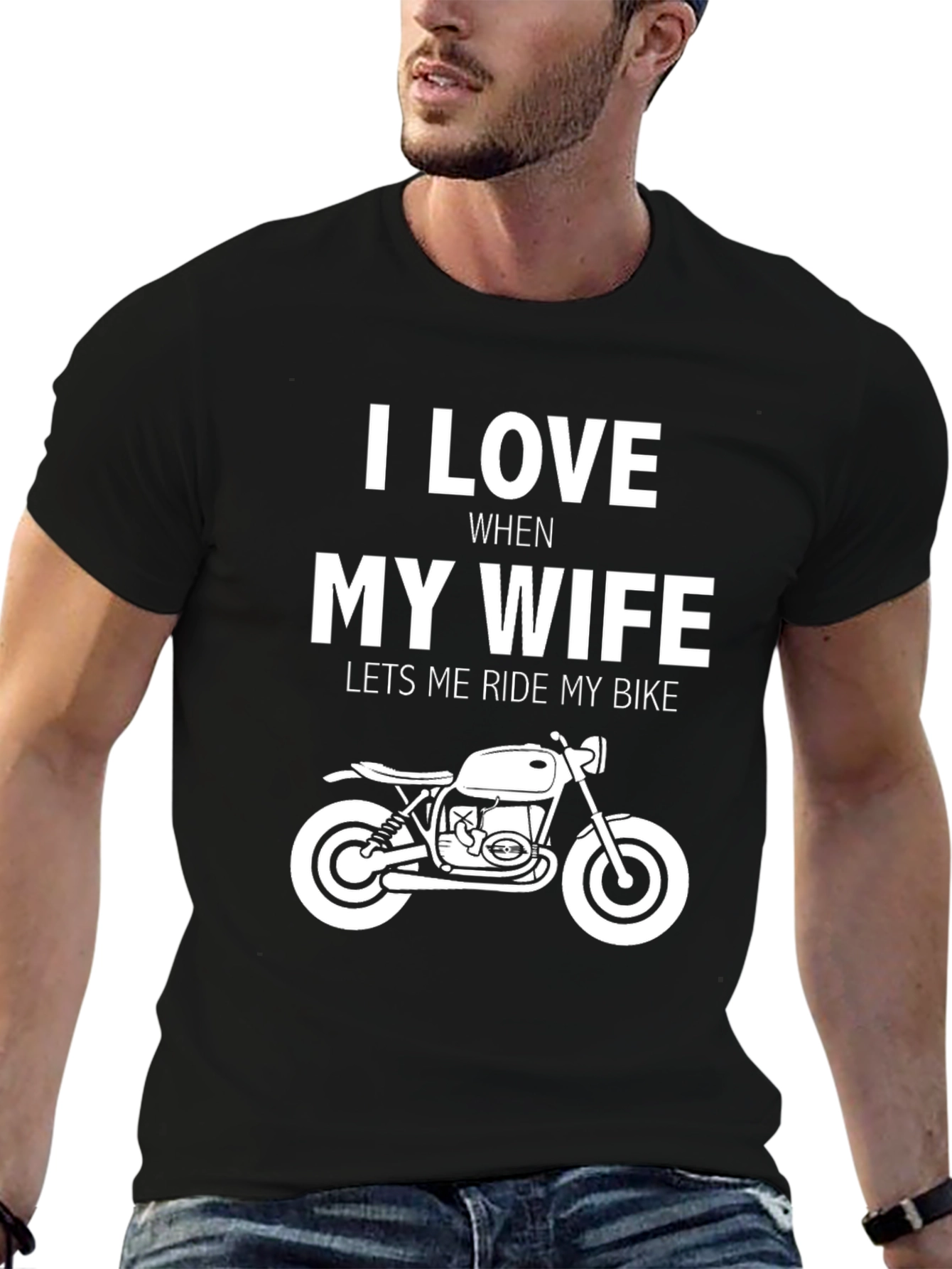 I Love My Wife Motorcycle T-Shirt