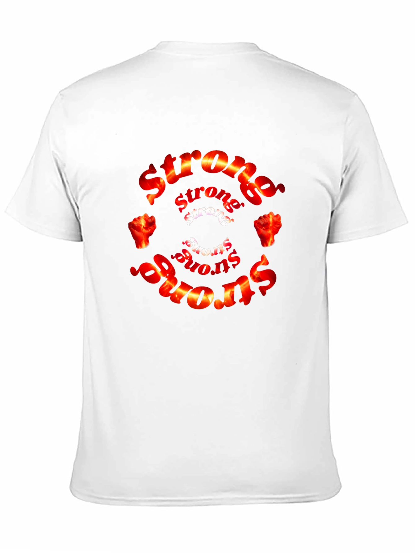Strong Graphic T-Shirt - Black - Fire Fist Design