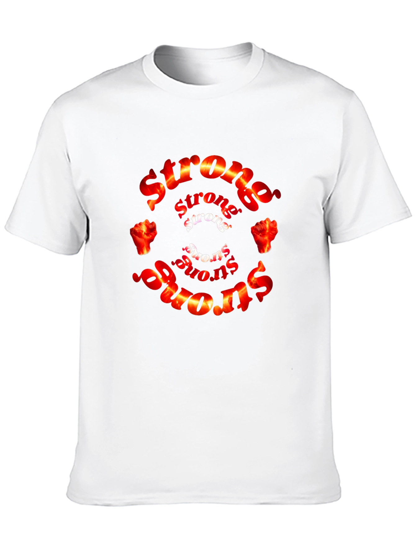 Strong Graphic T-Shirt - Black - Fire Fist Design