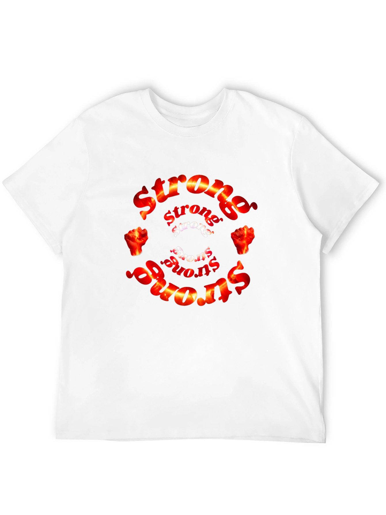 Strong Graphic T-Shirt - Black - Fire Fist Design