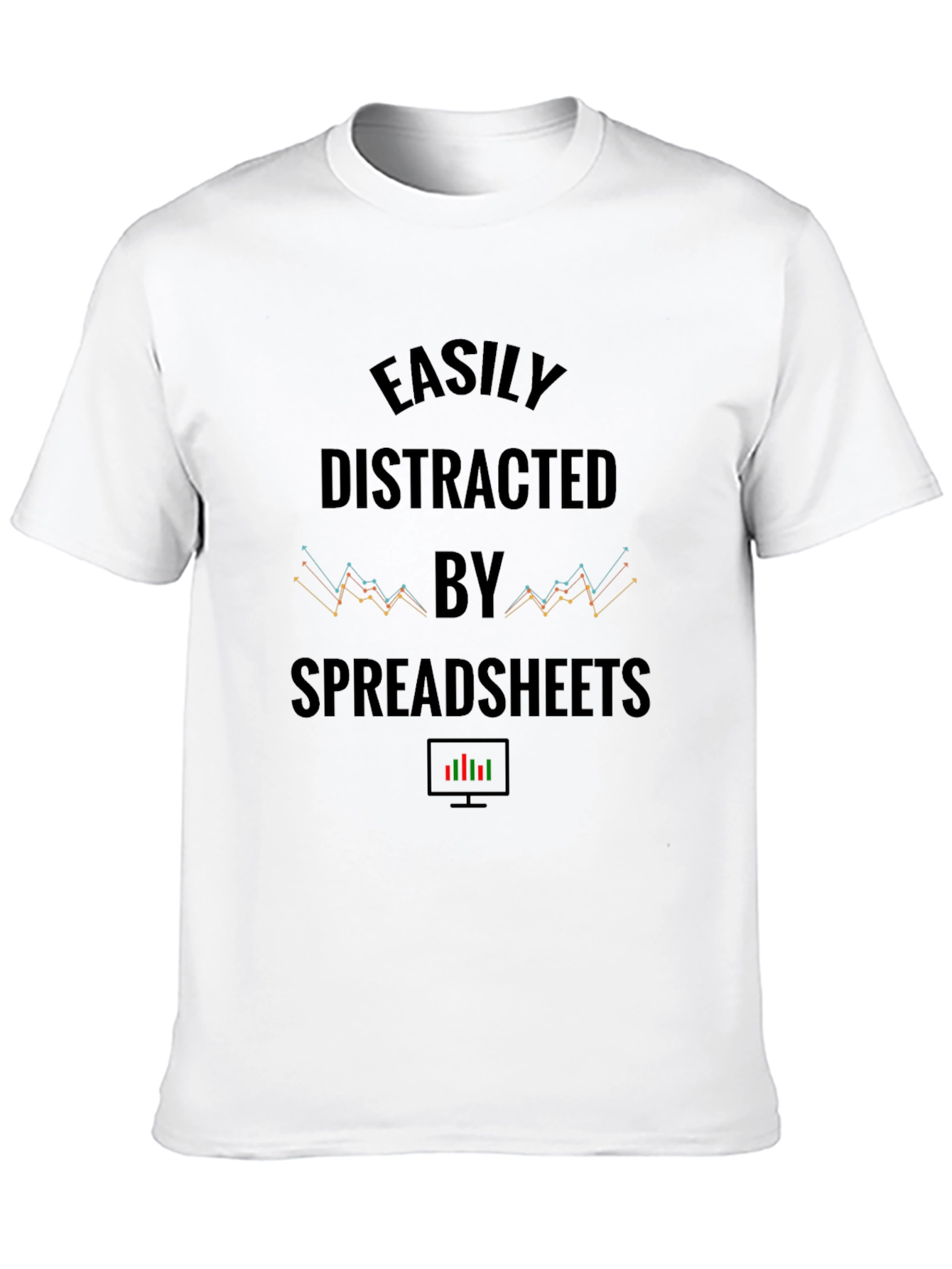 Easily Distracted By Spreadsheets Graphic T-Shirt