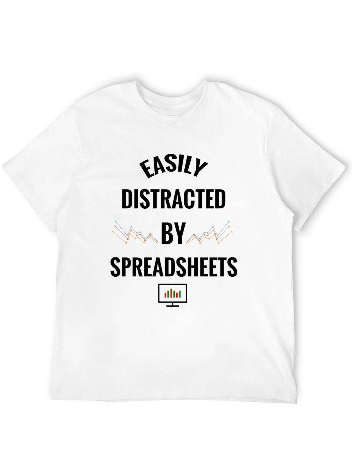 Easily Distracted By Spreadsheets Graphic T-Shirt