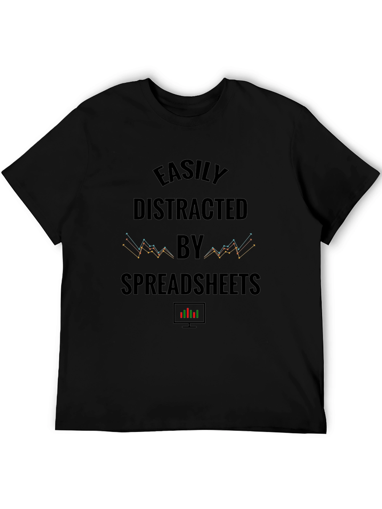 Easily Distracted By Spreadsheets Graphic T-Shirt