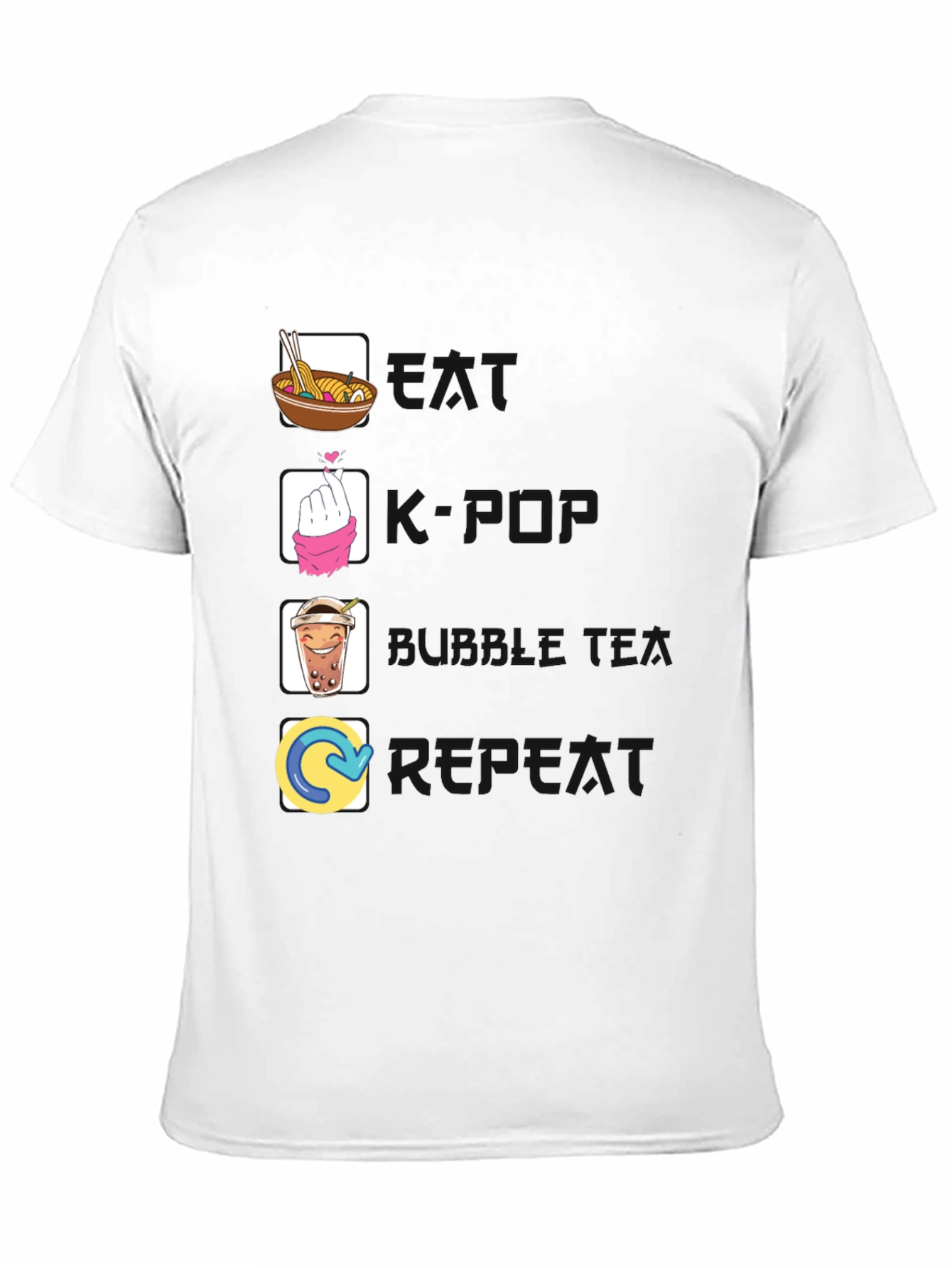 Eat Saranghae Bubble Tea Repeat T-Shirt