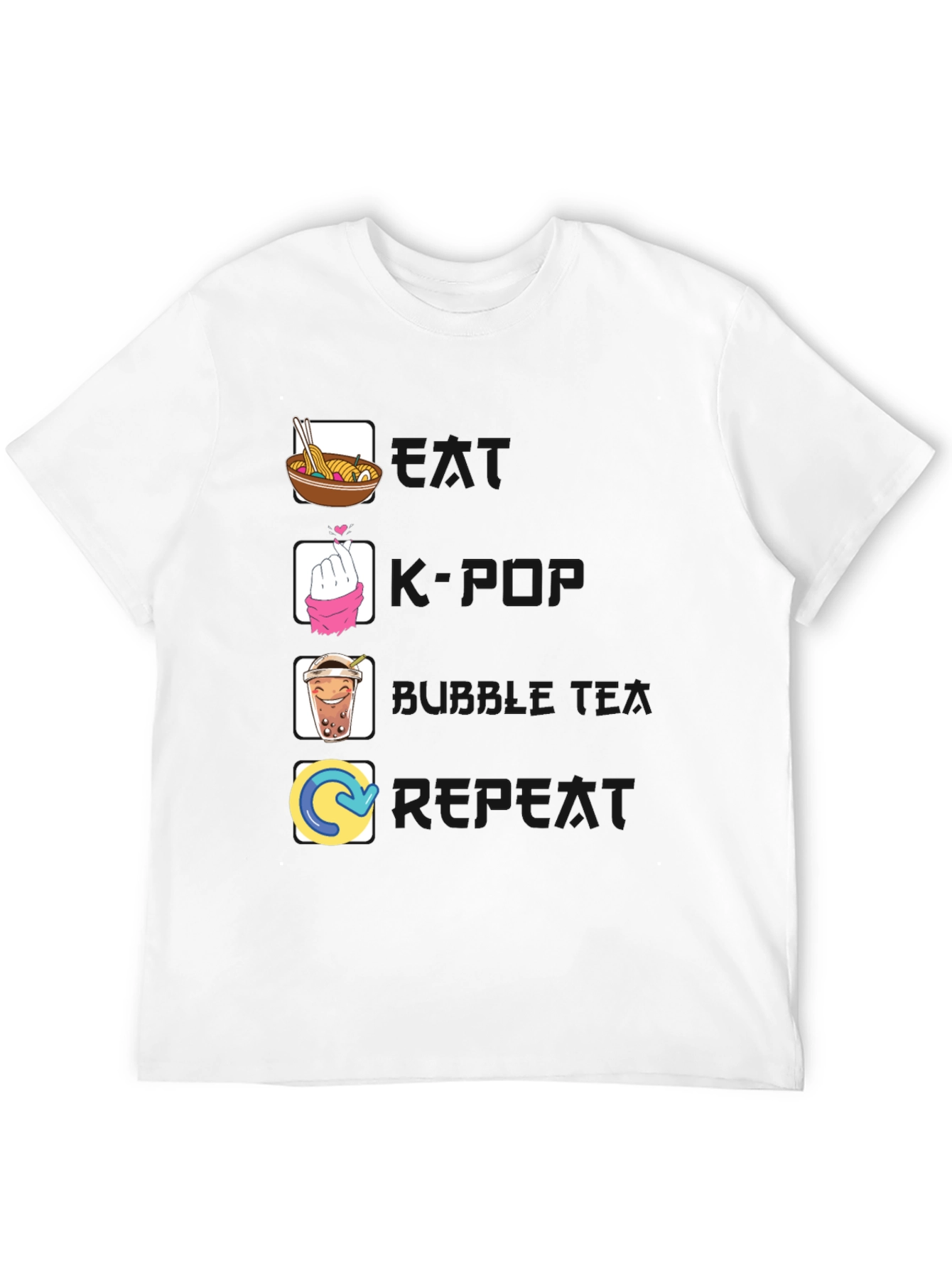Eat Saranghae Bubble Tea Repeat T-Shirt