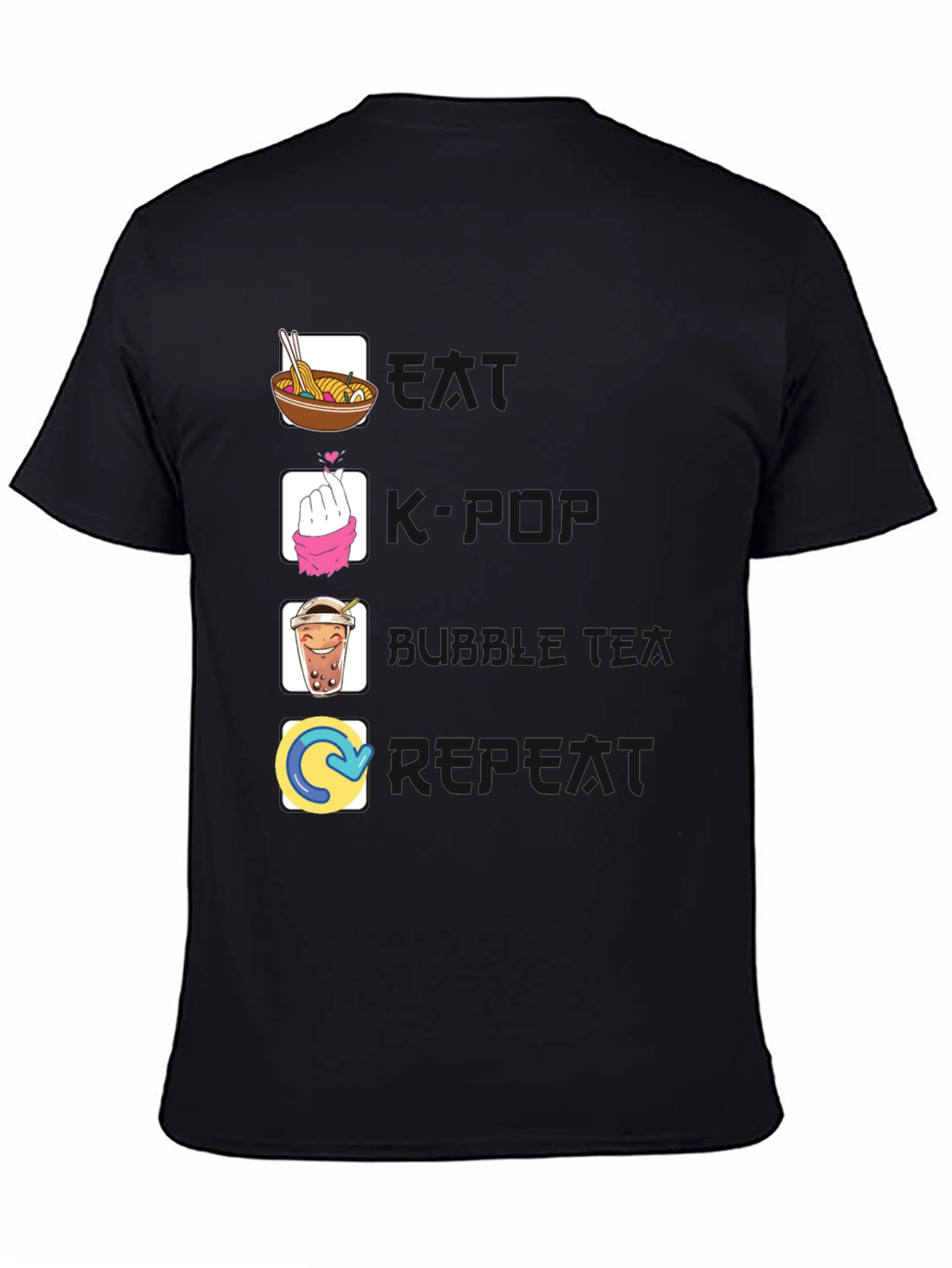 Eat Saranghae Bubble Tea Repeat T-Shirt