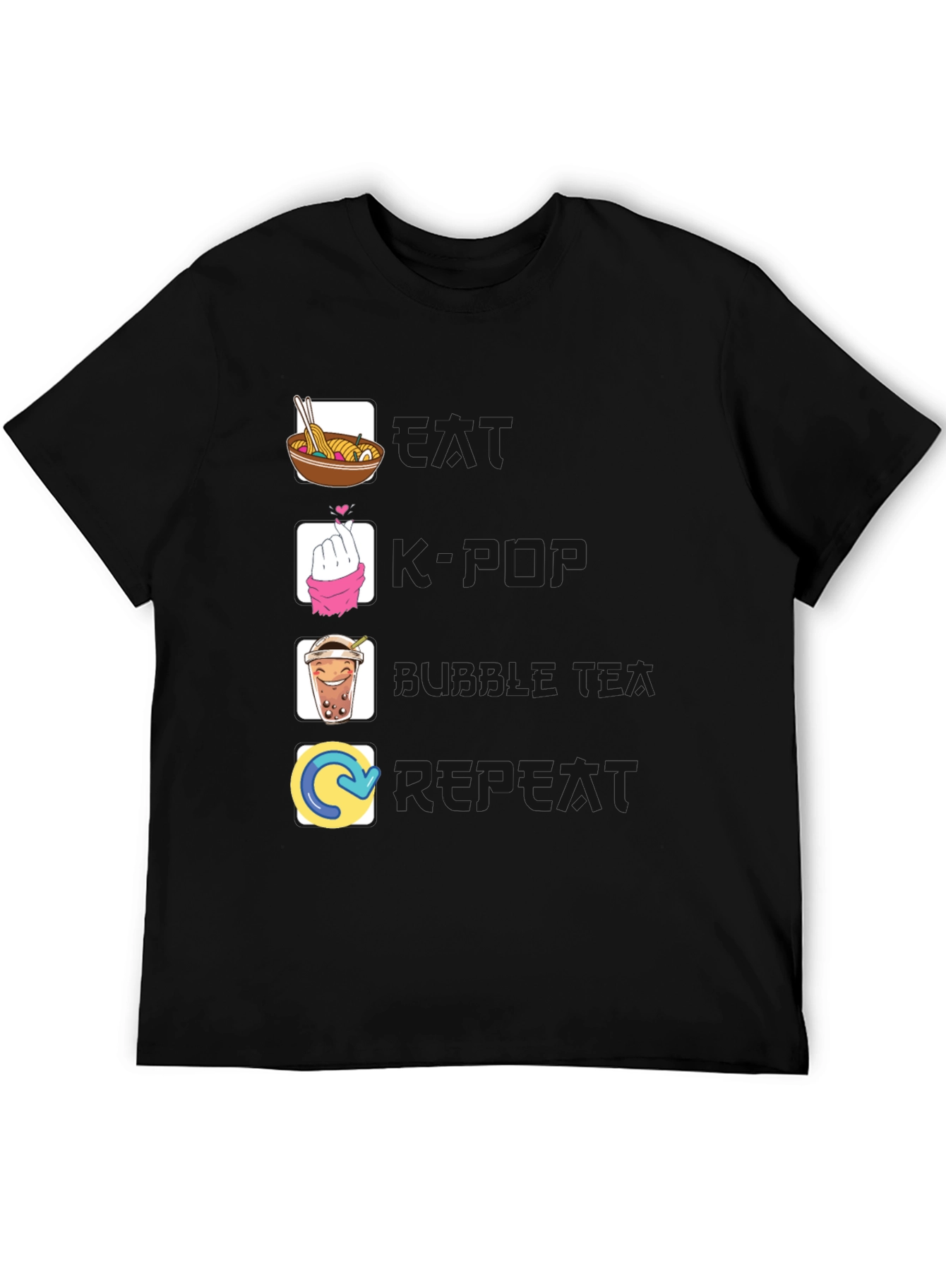 Eat Saranghae Bubble Tea Repeat T-Shirt