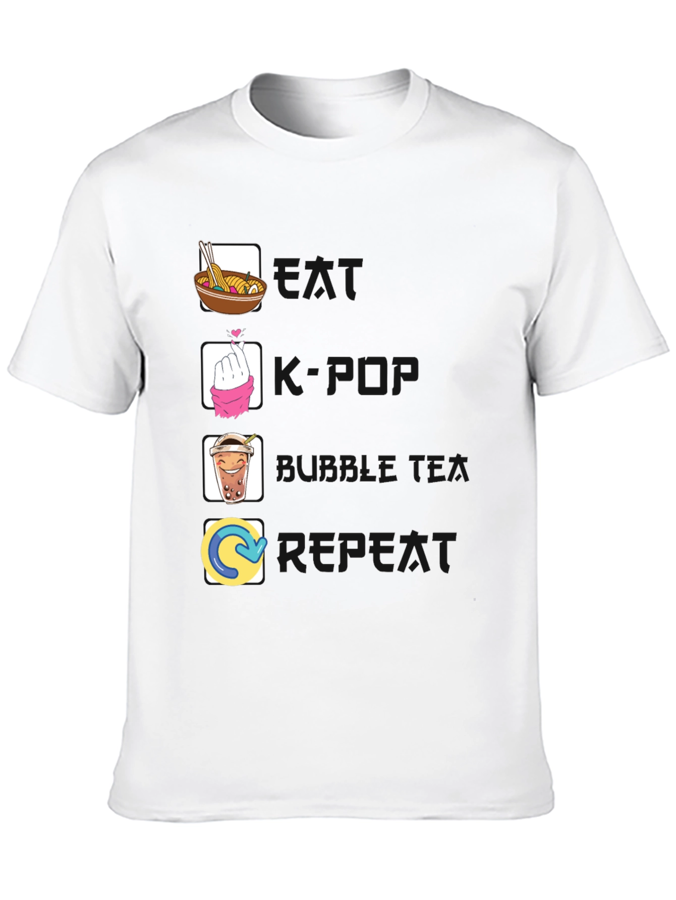 Eat Saranghae Bubble Tea Repeat T-Shirt