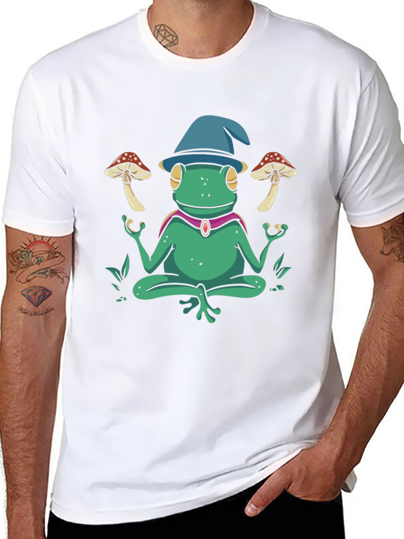 Wizard Frog T-Shirt - Meditating Amphibian Tee