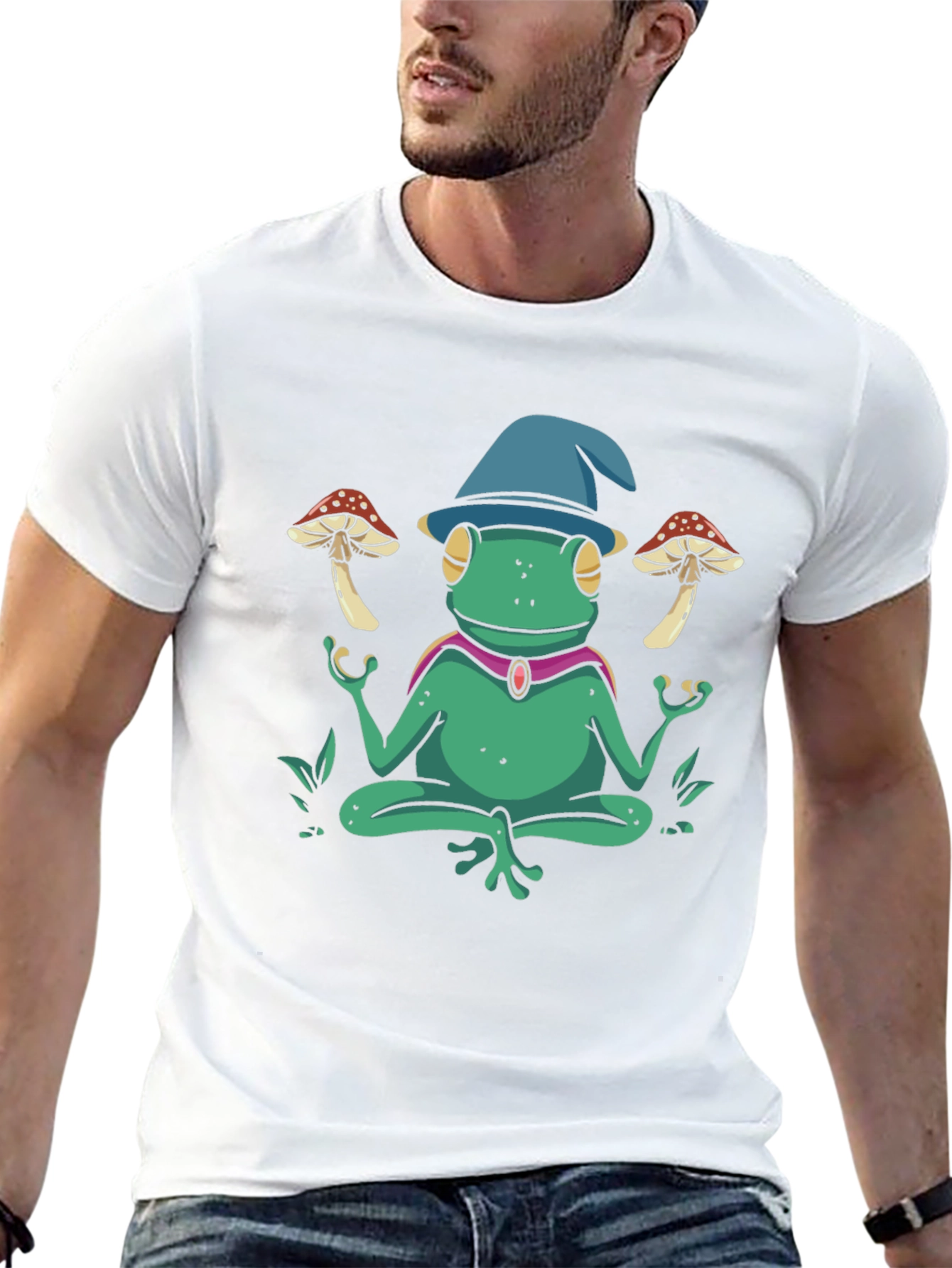 Wizard Frog T-Shirt - Meditating Amphibian Tee