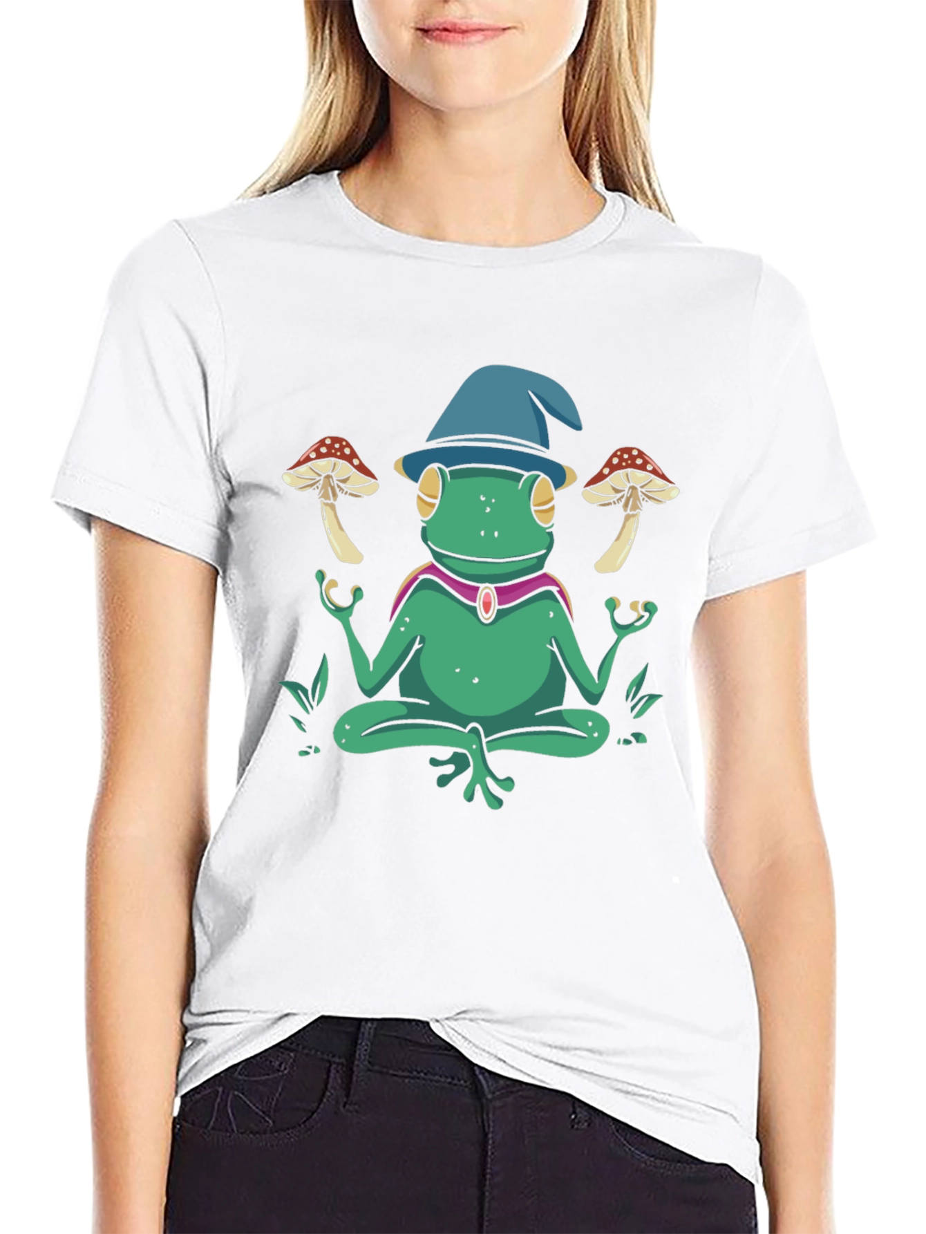 Wizard Frog T-Shirt - Meditating Amphibian Tee