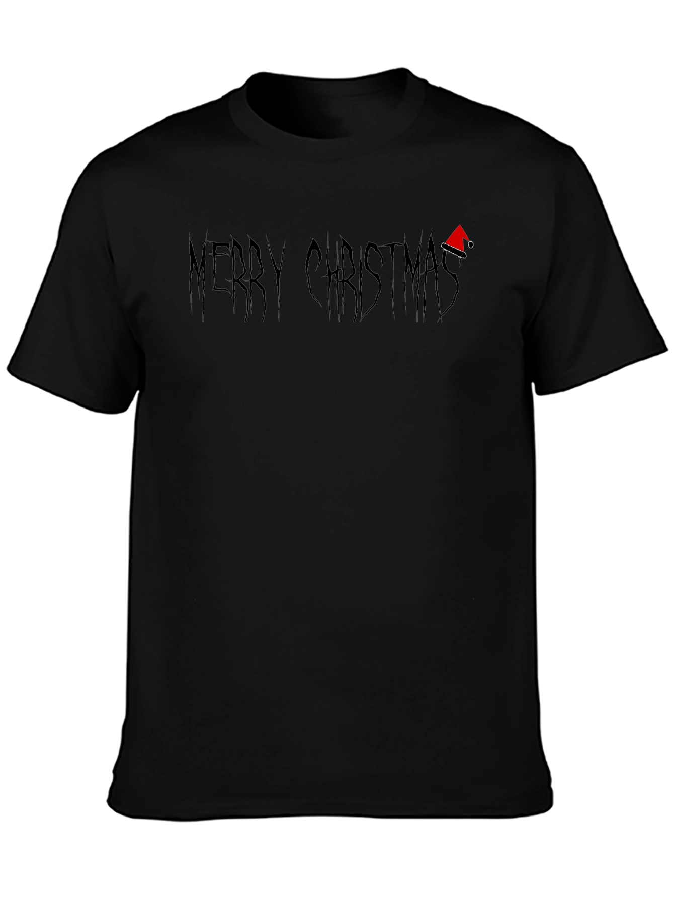 Merry Christmas Black Graphic Tee