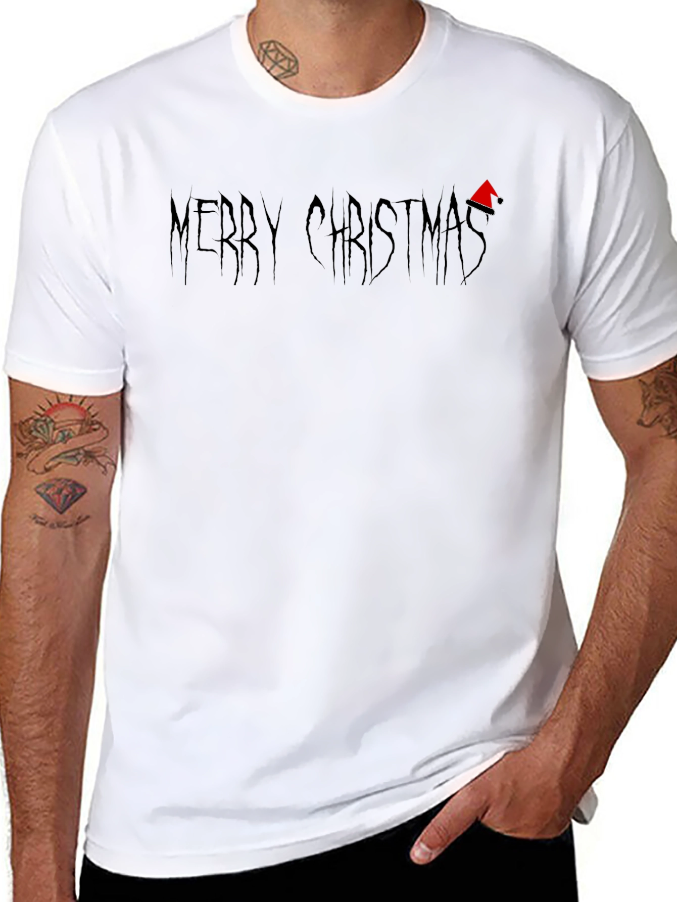 Merry Christmas Black Graphic Tee