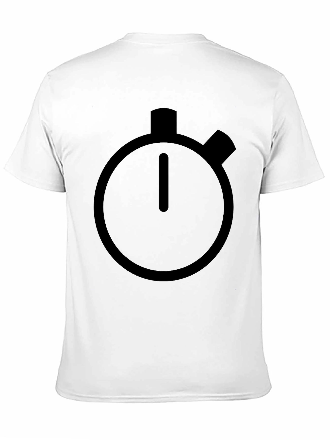 Minimalist Stopwatch Graphic Black T-Shirt