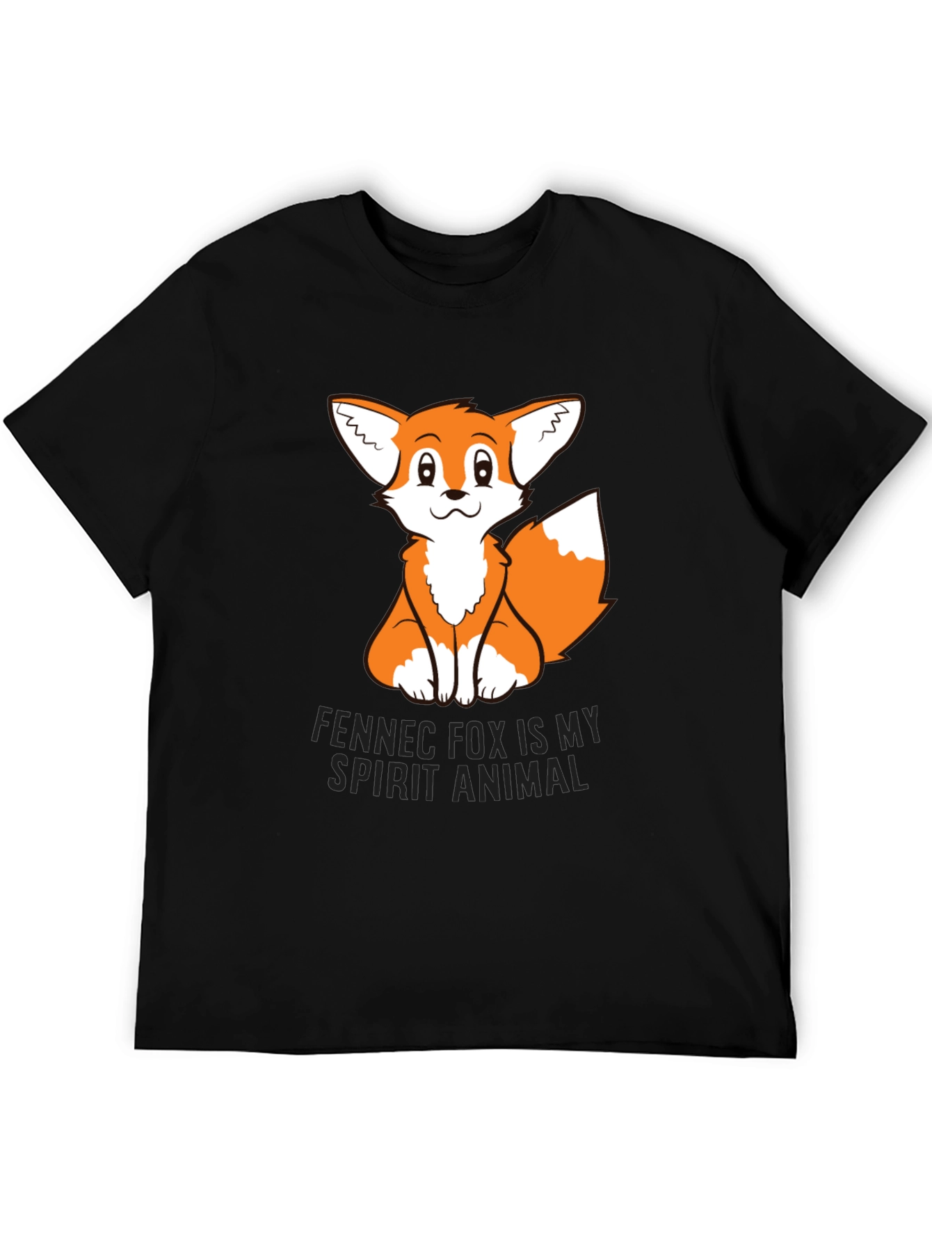 Fennec Fox Spirit Animal Black T-Shirt