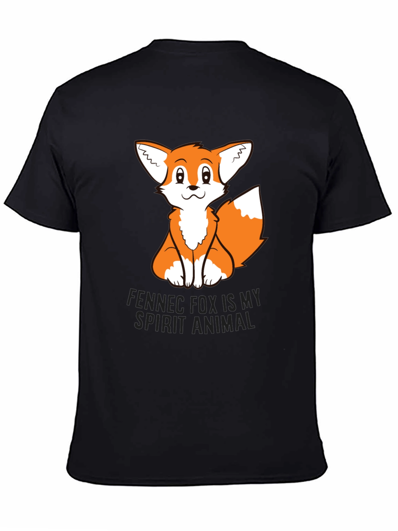 Fennec Fox Spirit Animal Black T-Shirt