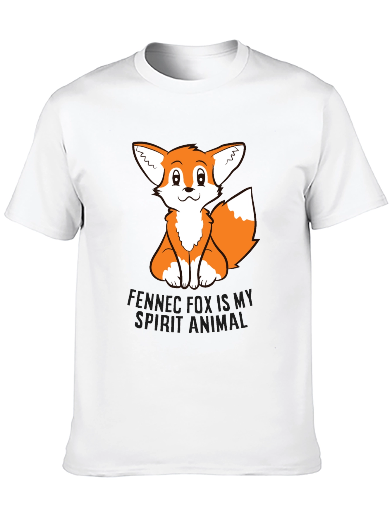 Fennec Fox Spirit Animal Black T-Shirt