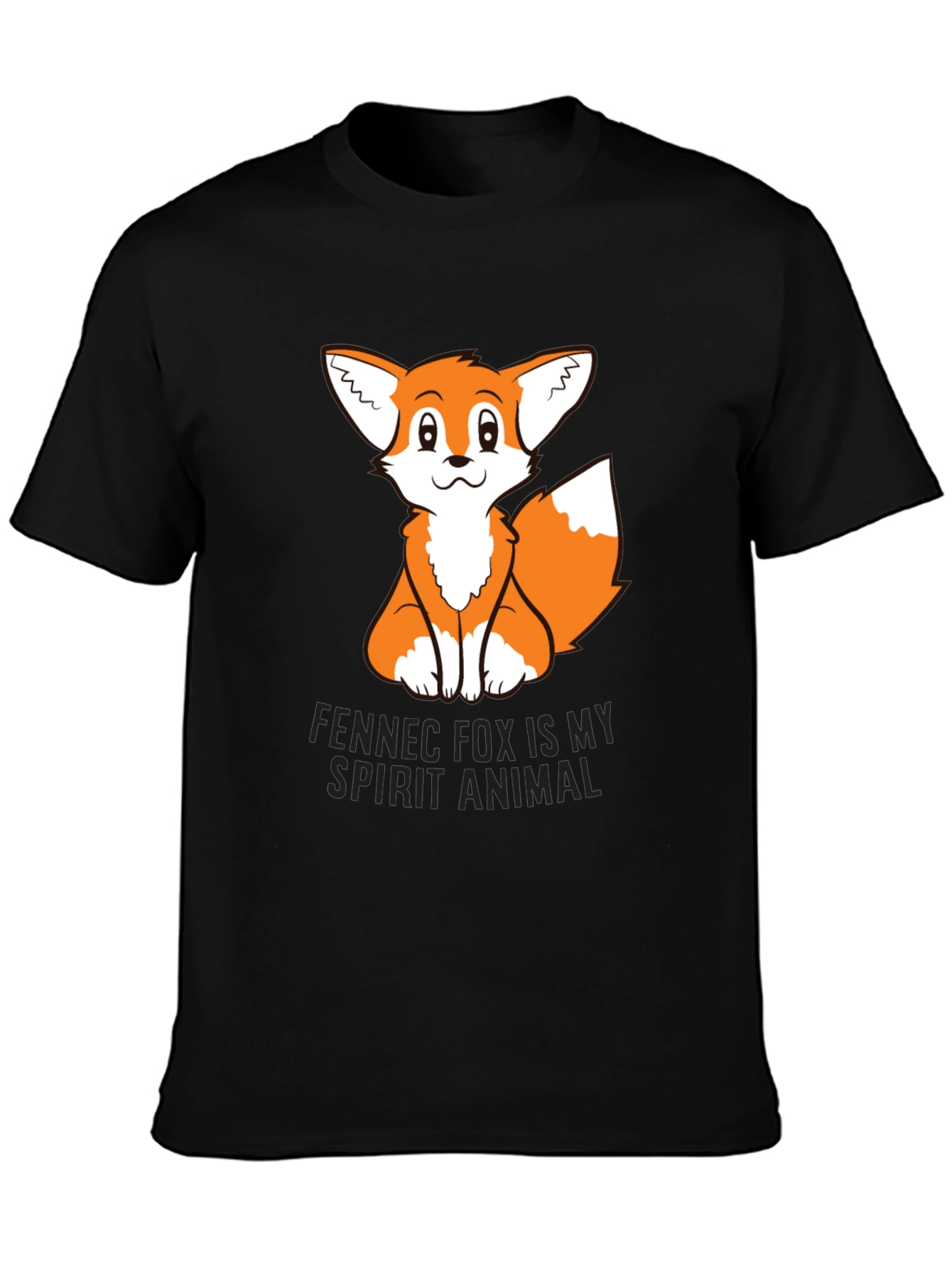 Fennec Fox Spirit Animal Black T-Shirt