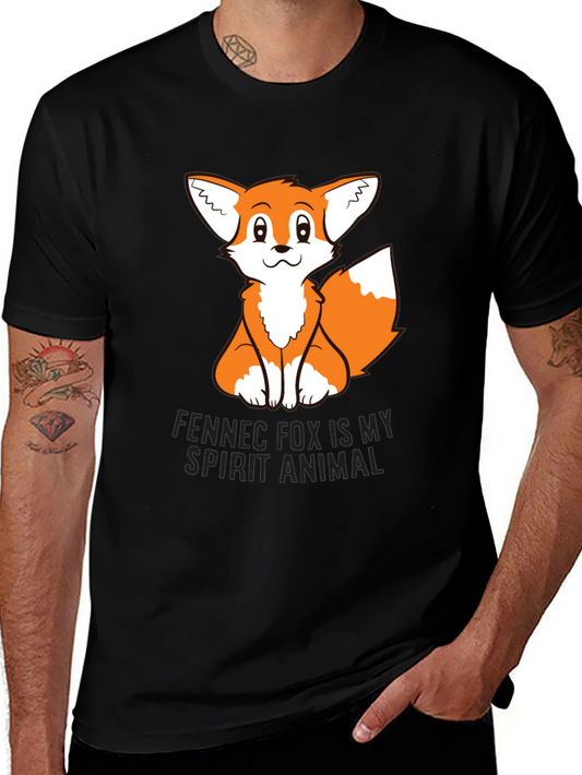 Fennec Fox Spirit Animal Black T-Shirt