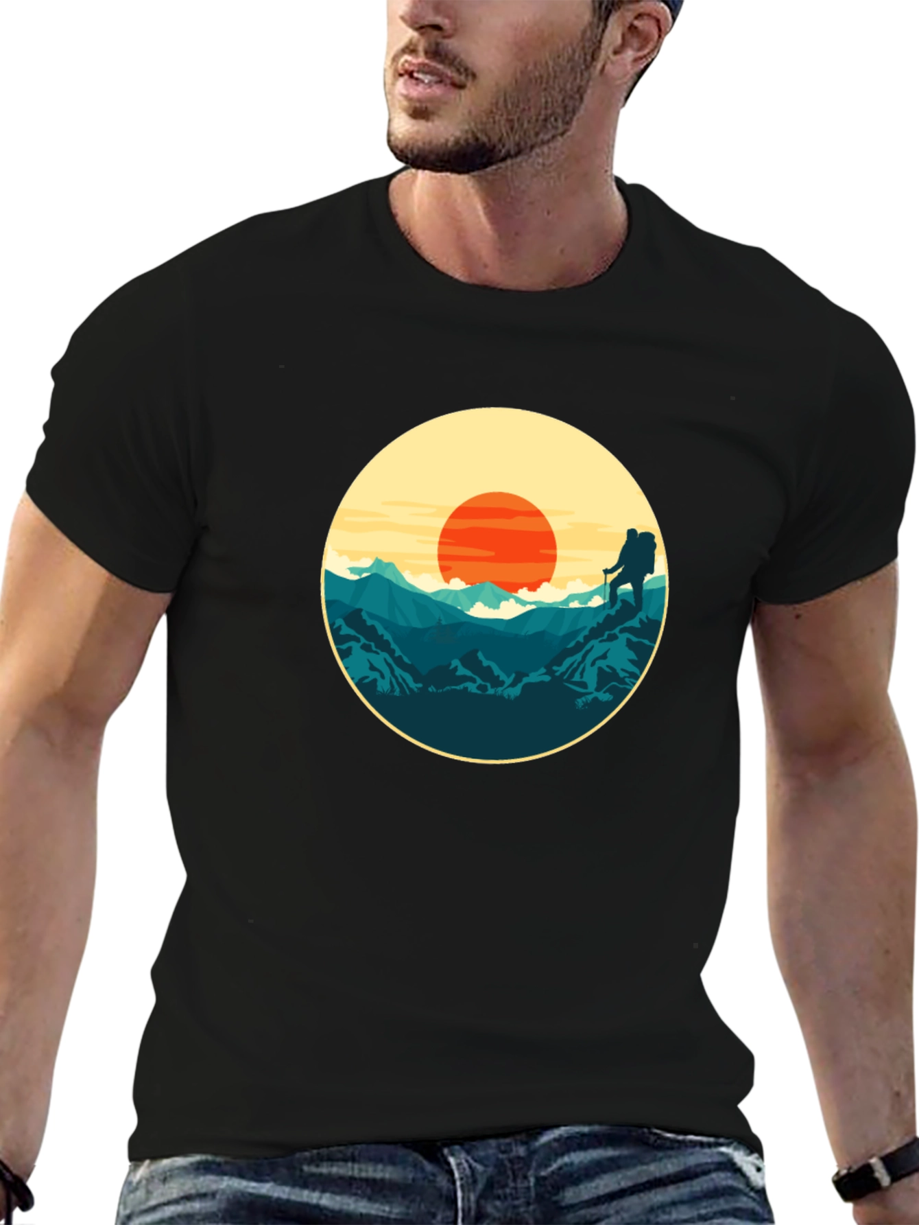 Mountain Sunset Graphic Tee - Adventure Ready!