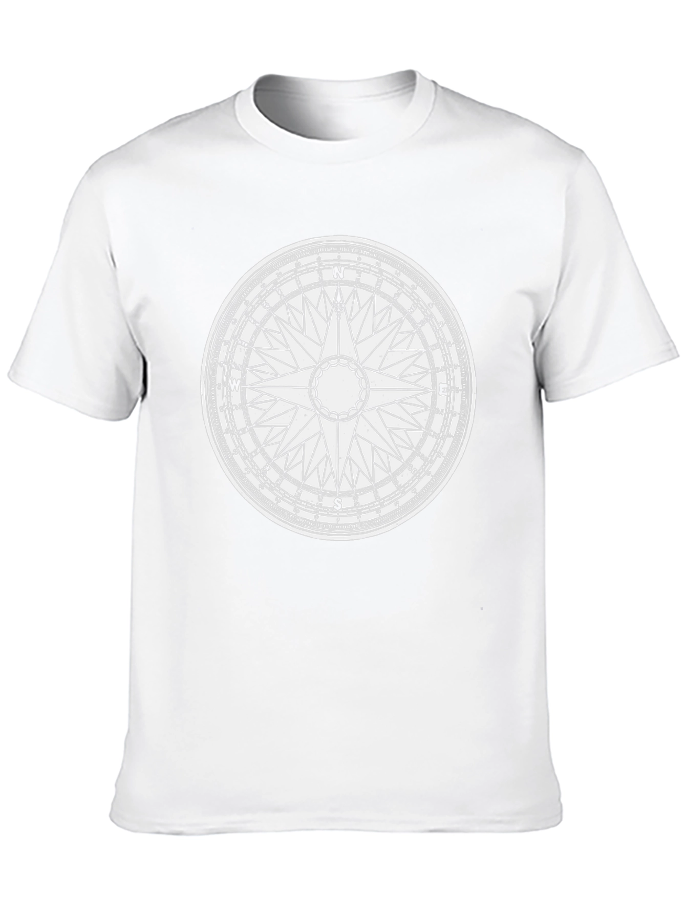 Nautical Compass Graphic T-Shirt - Black