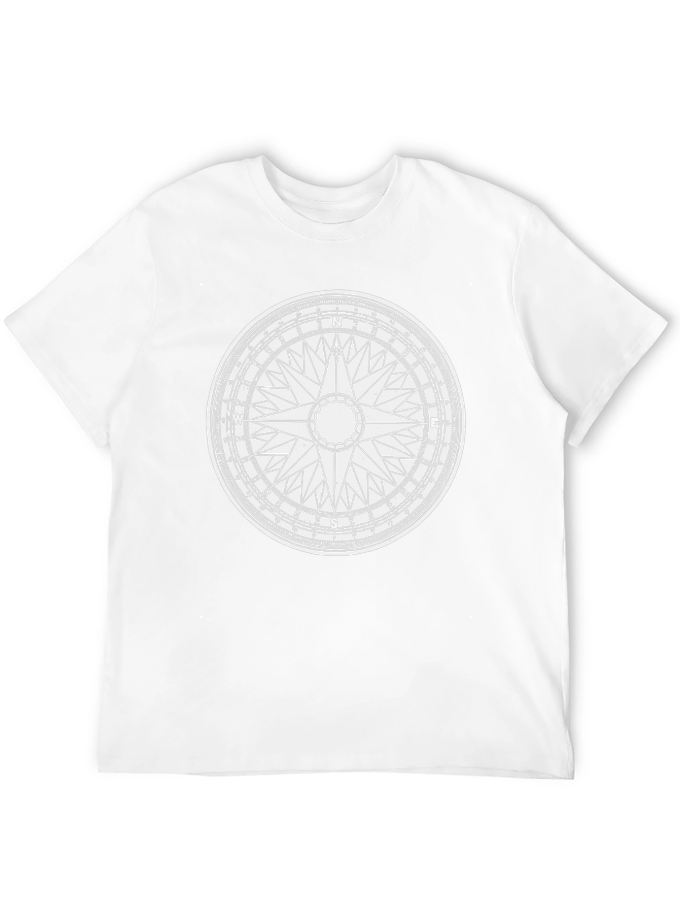 Nautical Compass Graphic T-Shirt - Black
