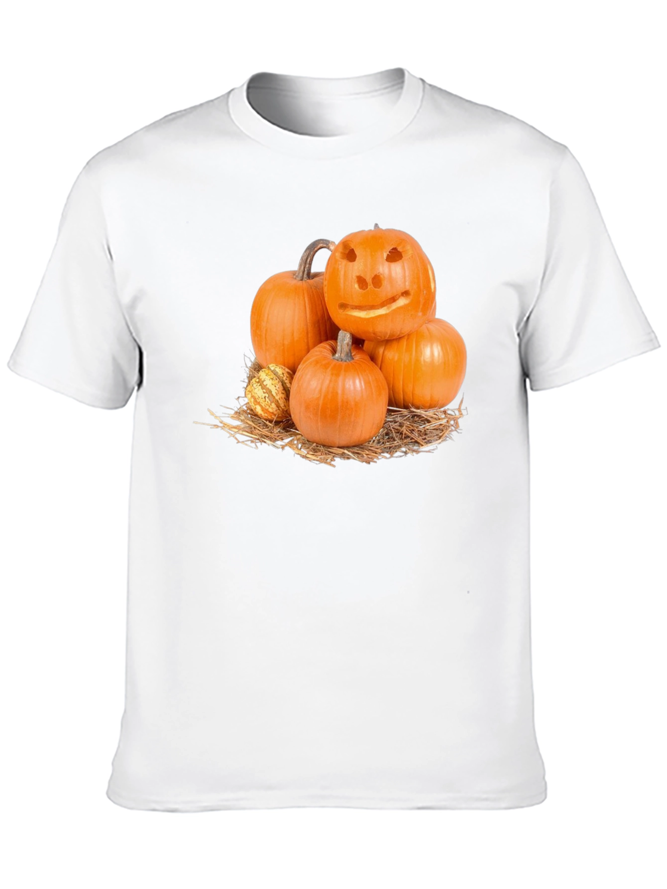 Festive Pumpkin Pile Graphic T-Shirt