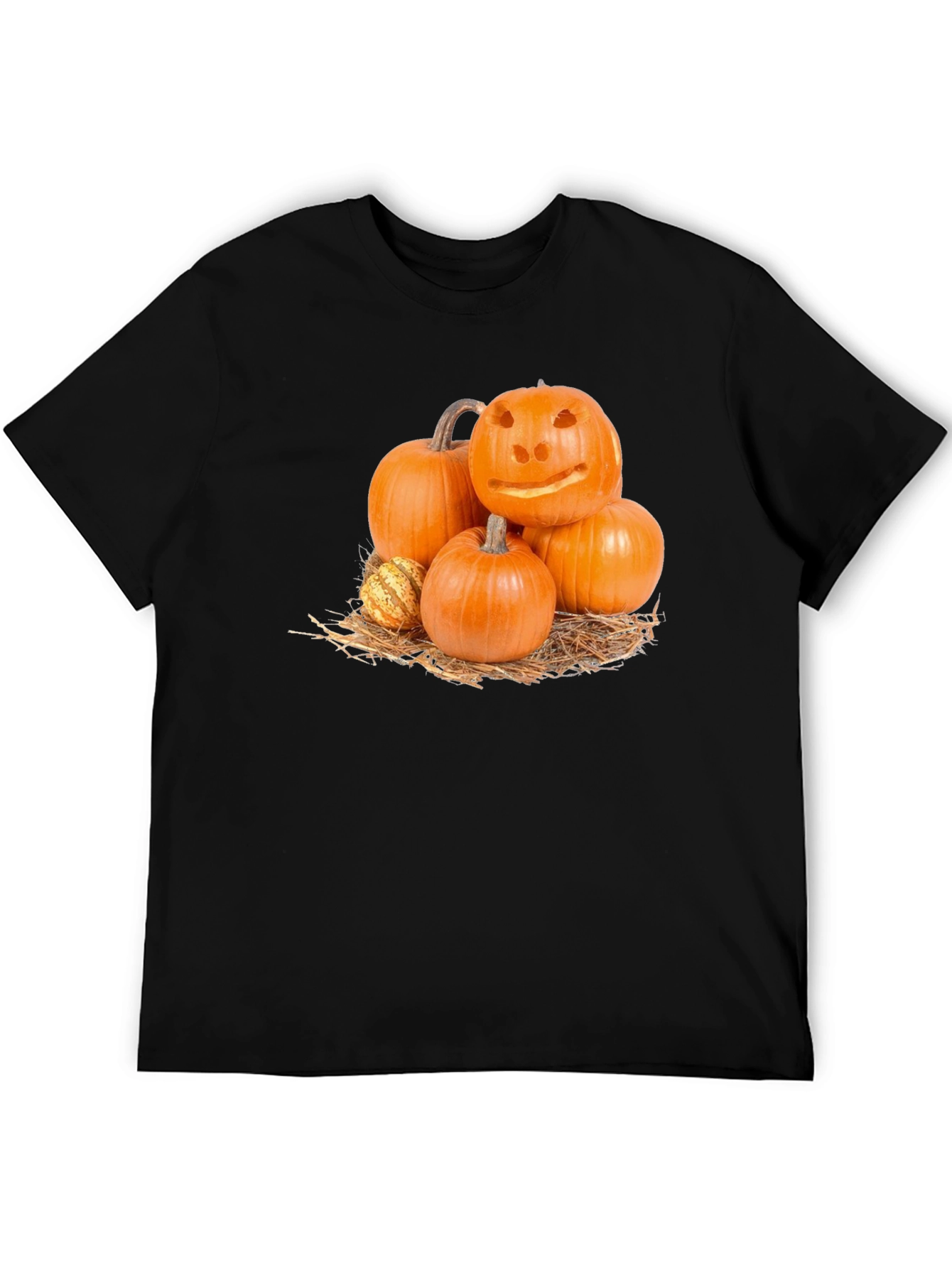 Festive Pumpkin Pile Graphic T-Shirt