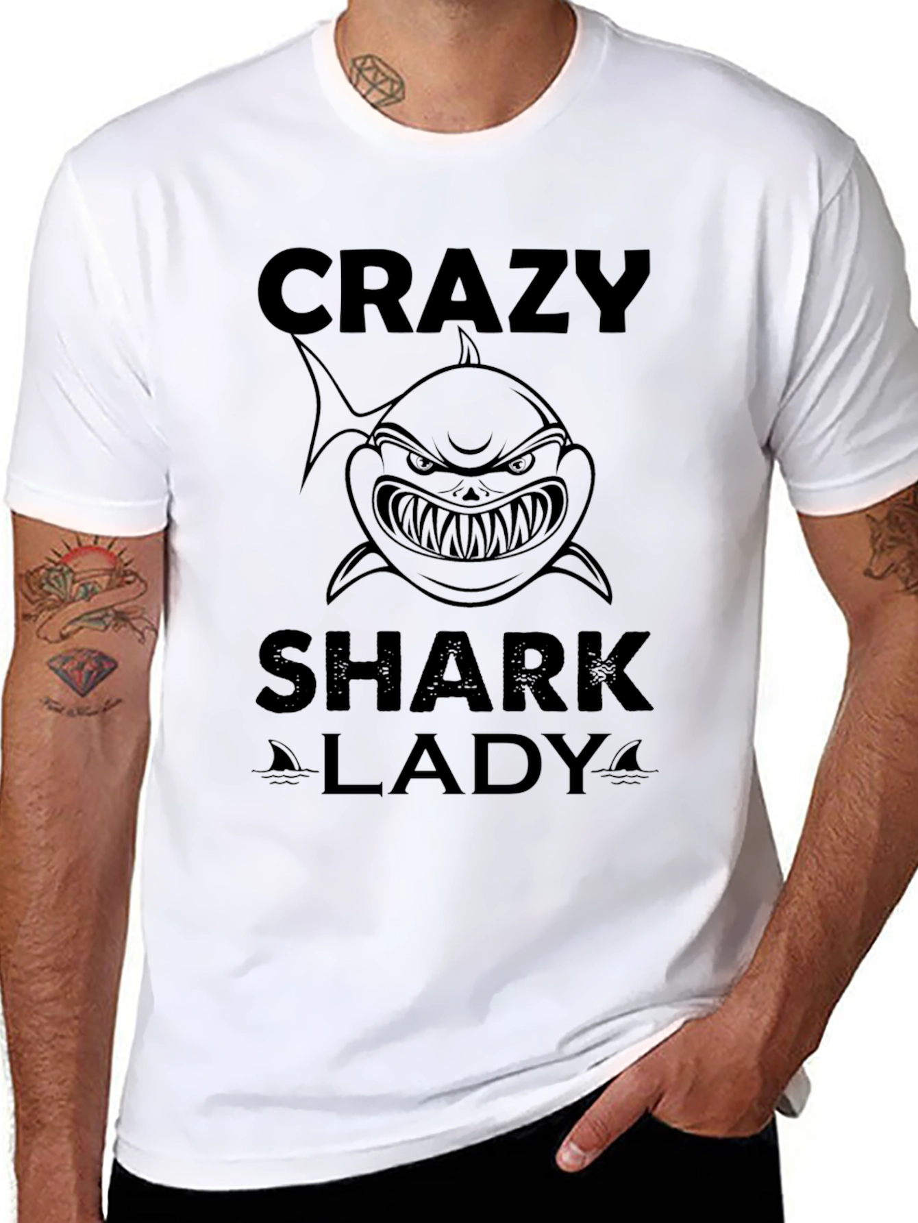 Crazy Shark Lady T-Shirt