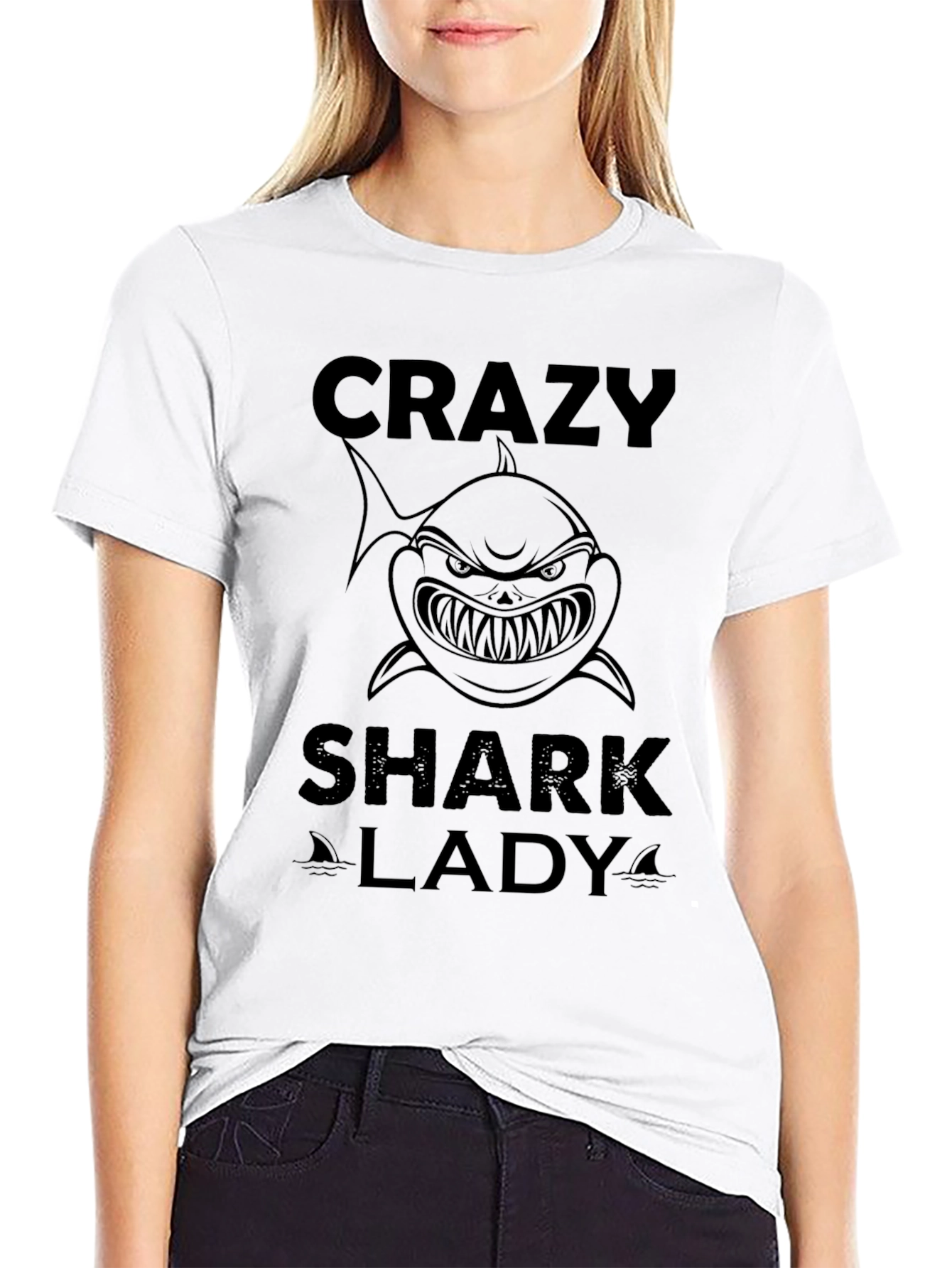 Crazy Shark Lady T-Shirt