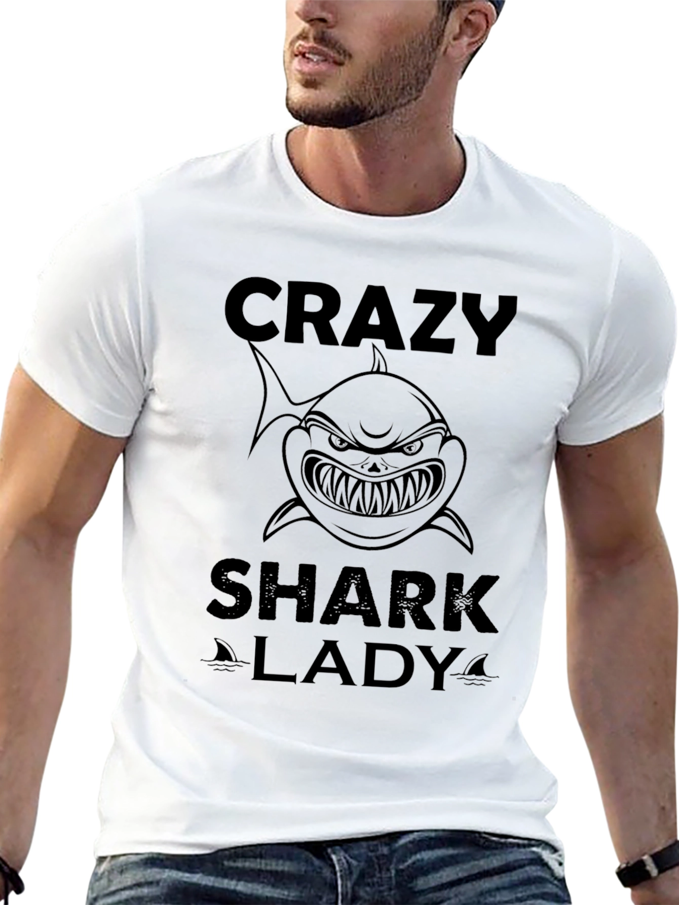 Crazy Shark Lady T-Shirt