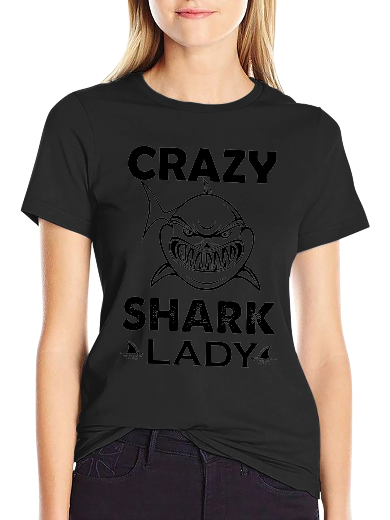 Crazy Shark Lady T-Shirt