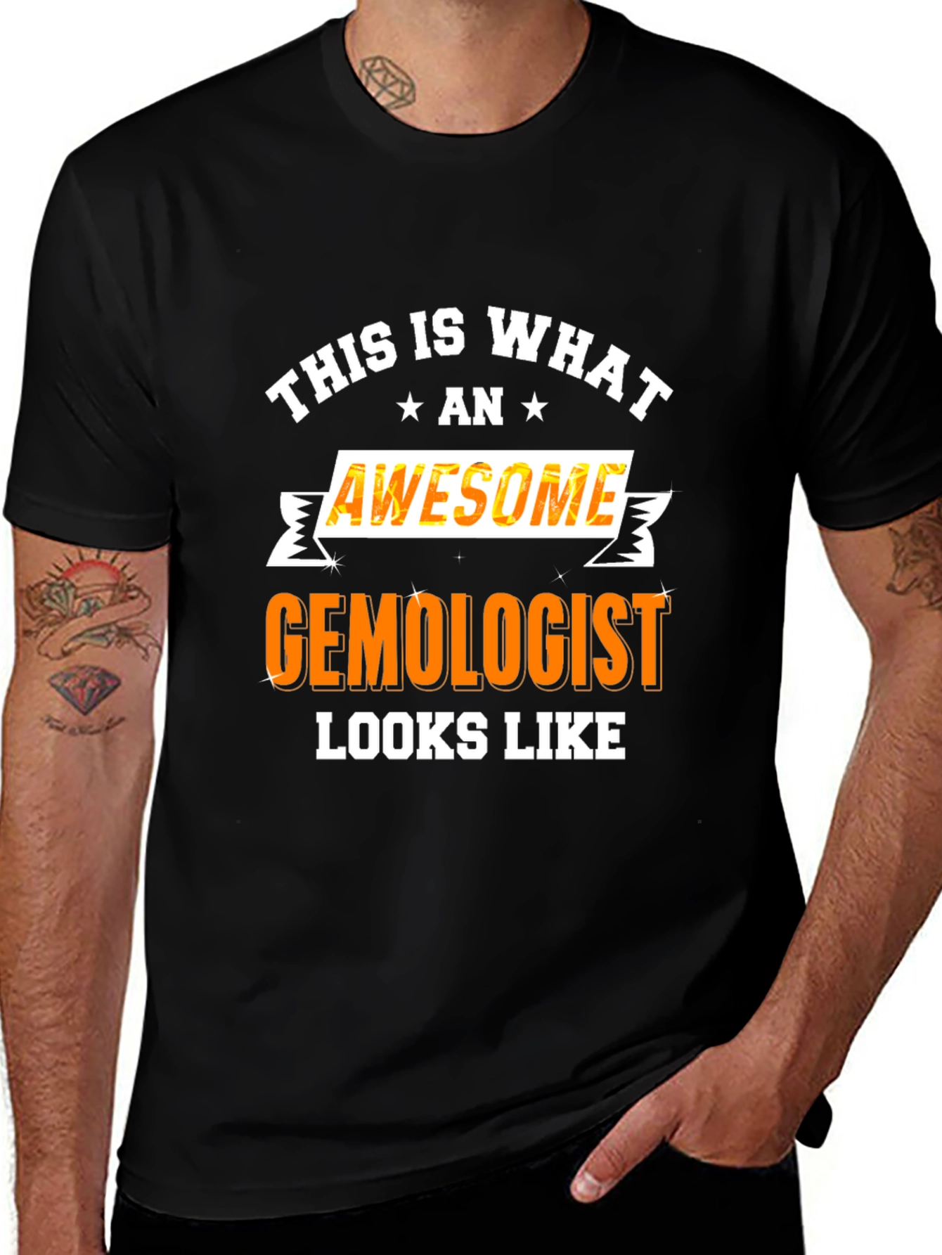Awesome Gemologist Graphic Tee - Black