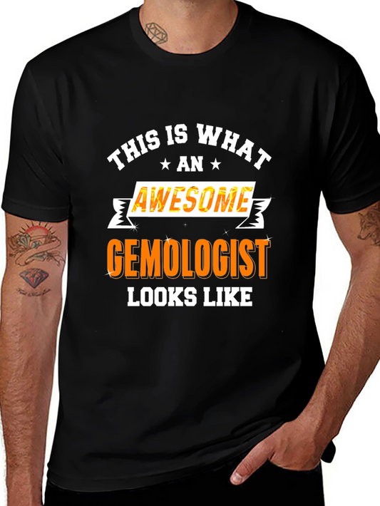 Awesome Gemologist Graphic Tee - Black