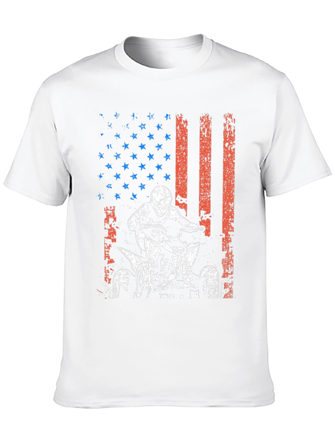 American Flag ATV Rider Graphic Tee