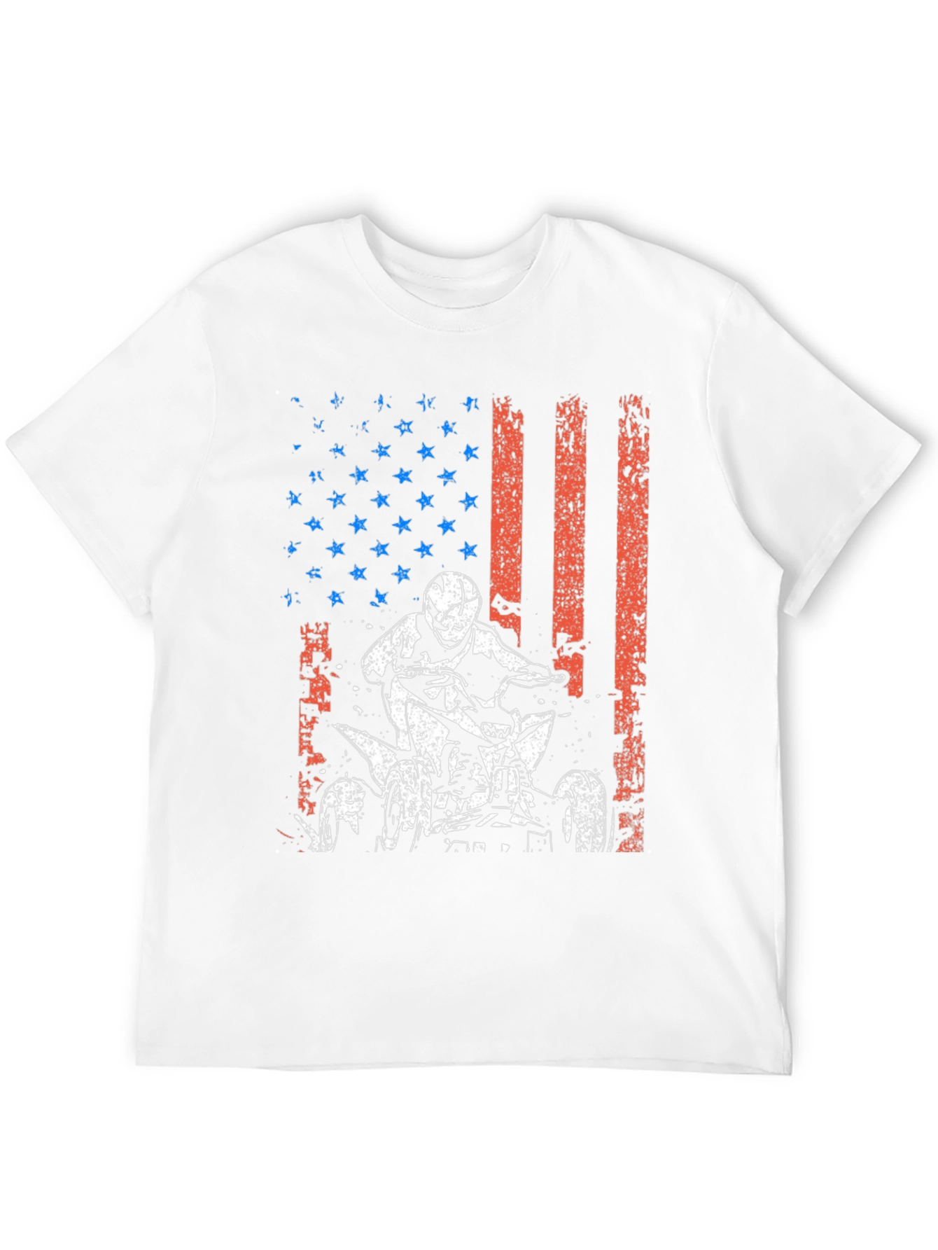 American Flag ATV Rider Graphic Tee