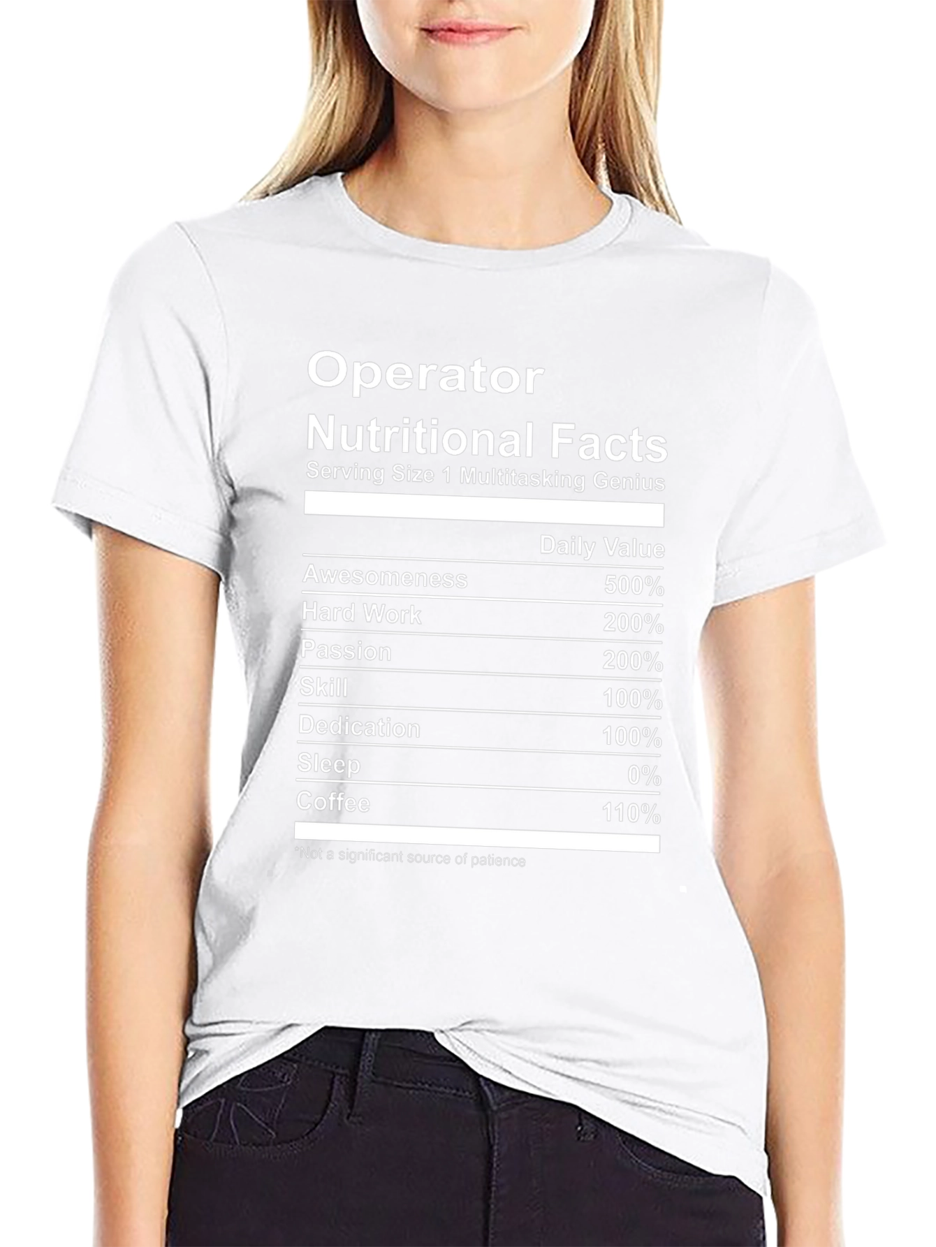 Operator Nutritional Facts T-Shirt Funny Gift