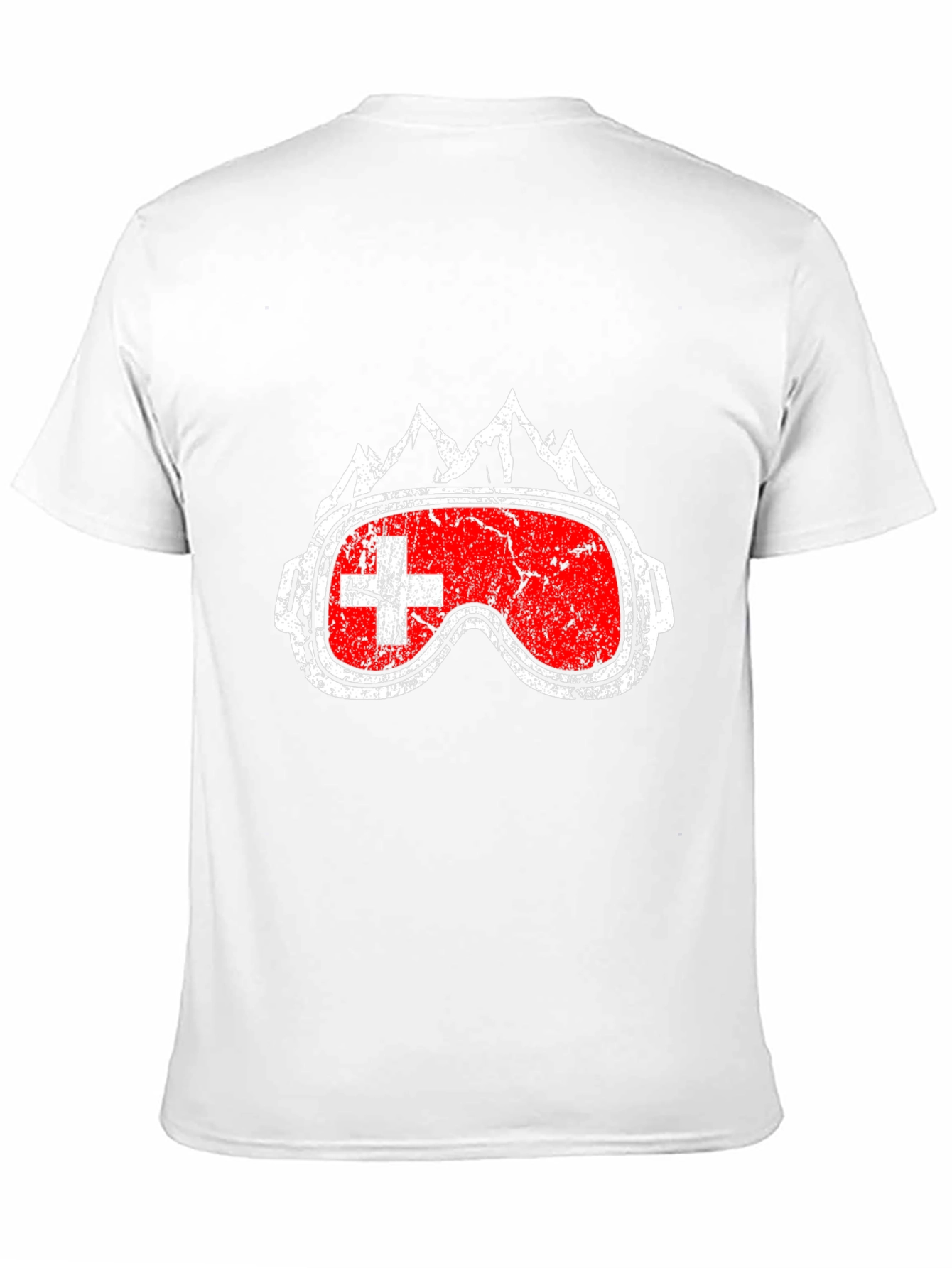 Swiss Flag Ski Goggles Graphic Tee