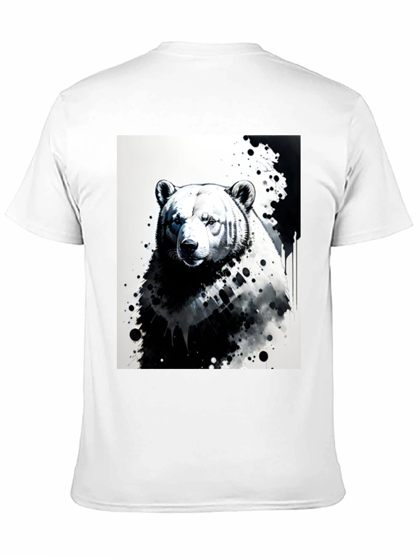 Bear Graphic Tee - Black Cotton T-Shirt