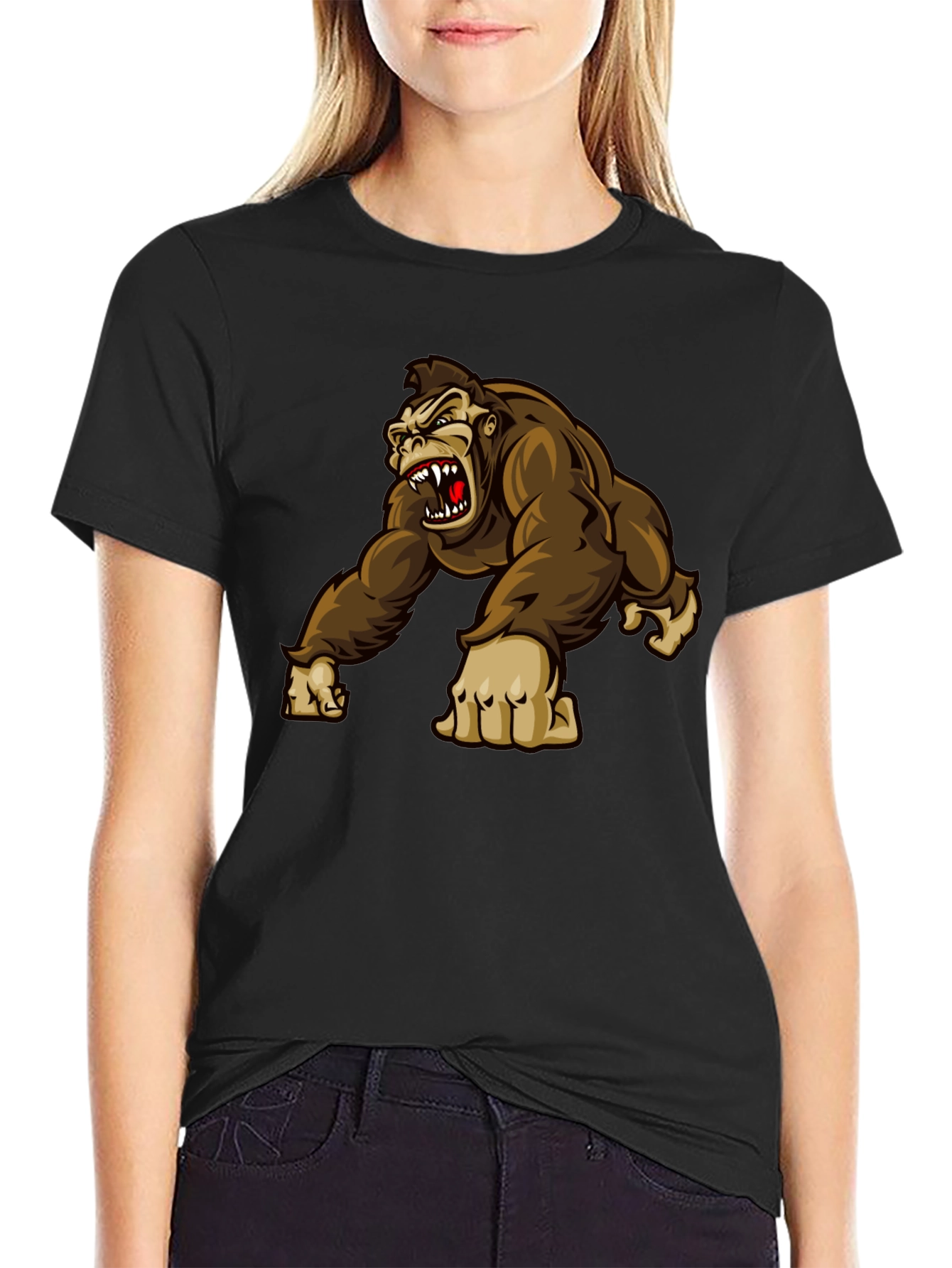 Angry Gorilla Graphic Tee - Black T-Shirt