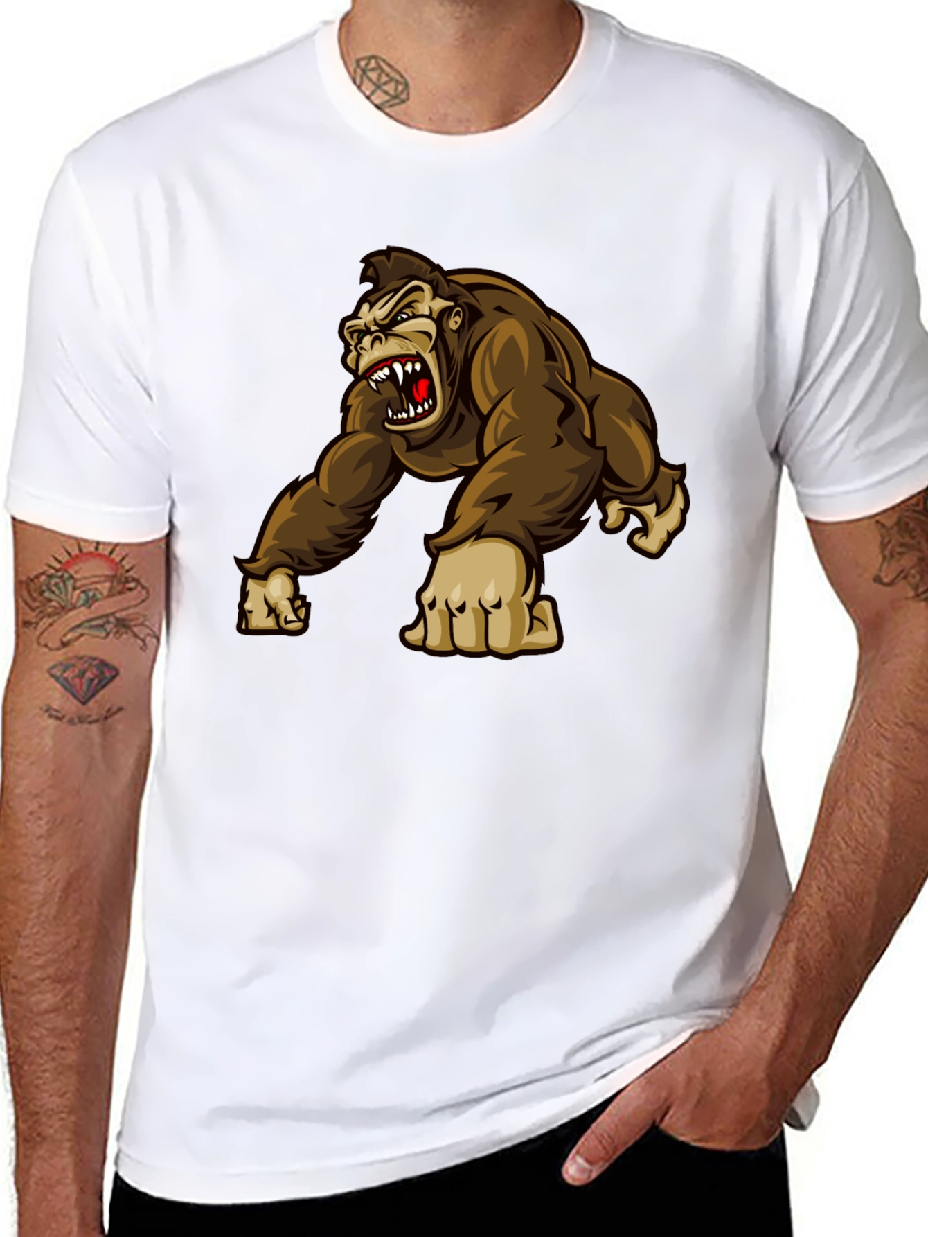 Angry Gorilla Graphic Tee - Black T-Shirt
