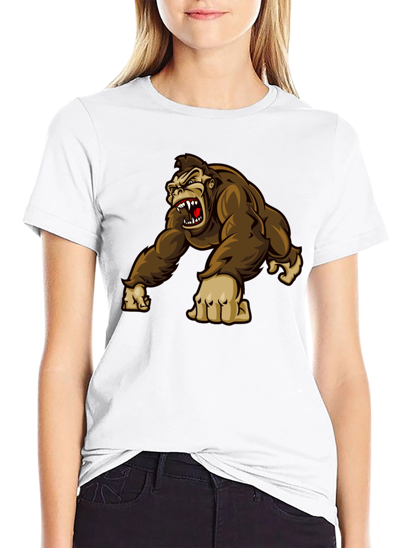 Angry Gorilla Graphic Tee - Black T-Shirt