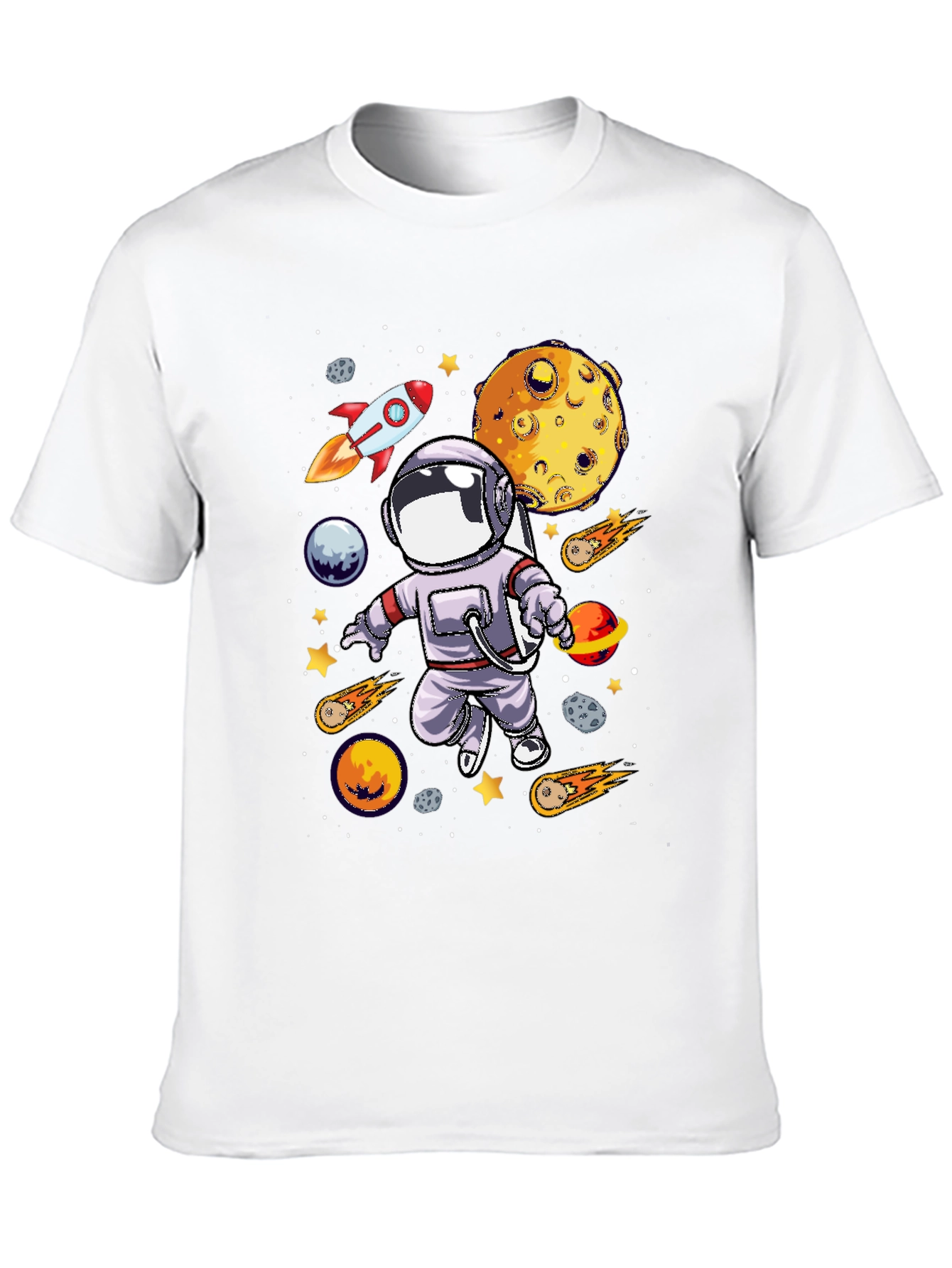 Astronaut Galaxy Graphic T-Shirt - Black