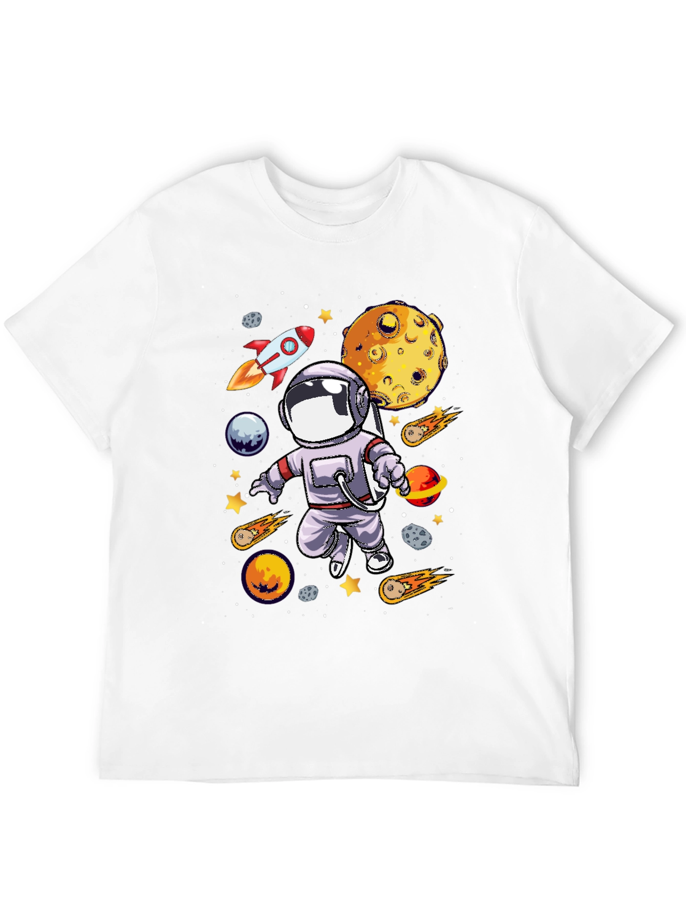 Astronaut Galaxy Graphic T-Shirt - Black