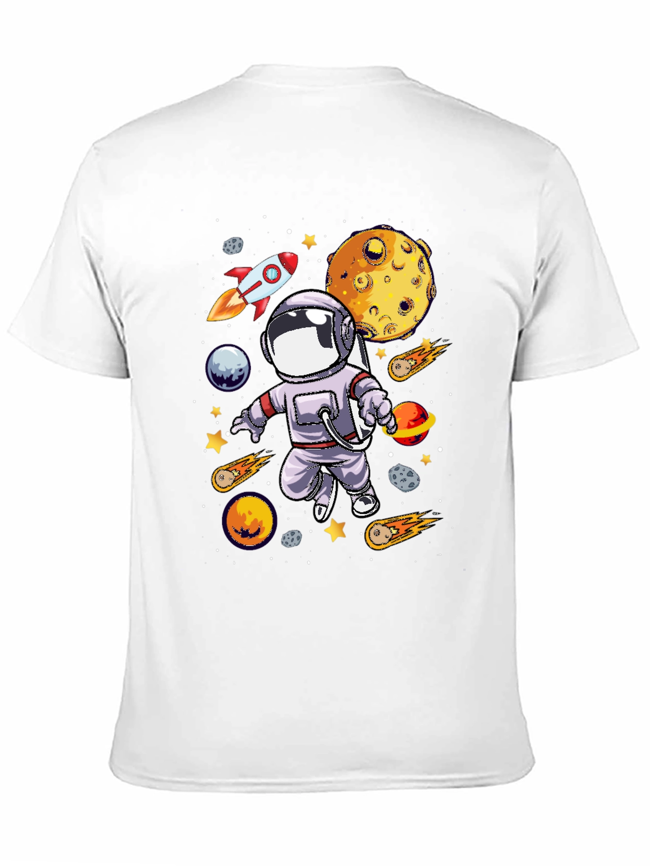 Astronaut Galaxy Graphic T-Shirt - Black